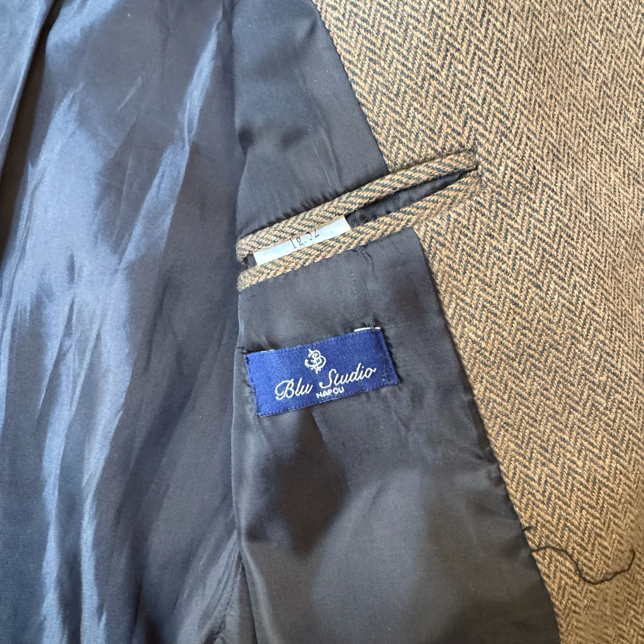 Other Blazer Blue Studio Brown MADE IN ITALY Size 52S - 2 Thumbnail