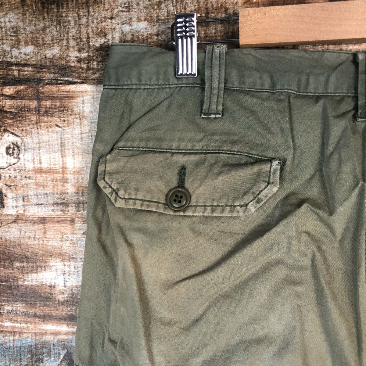 Alpha Industries × Japanese Brand DL Alpha Industries Green Cargo Multipocket Pants #C1231 Size US 31 - 18 Thumbnail