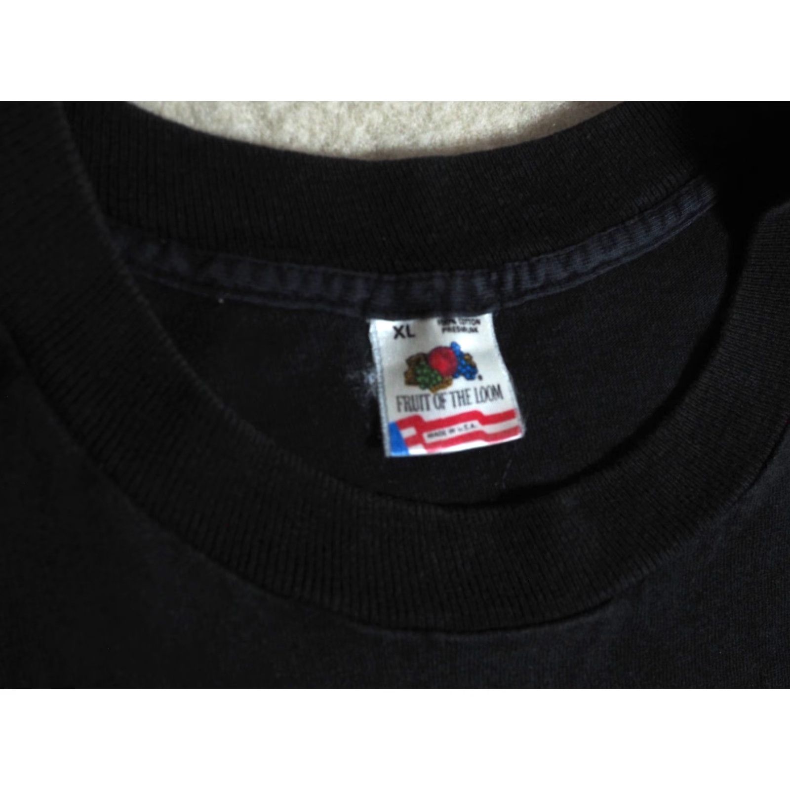 Fruit Of The Loom VTG 80s 90s Fruit of the Loom Tucker Rocky Moto MX Dirt Bike Promo Black Tee T-Shirt L Size US L / EU 52-54 / 3 - 4 Thumbnail
