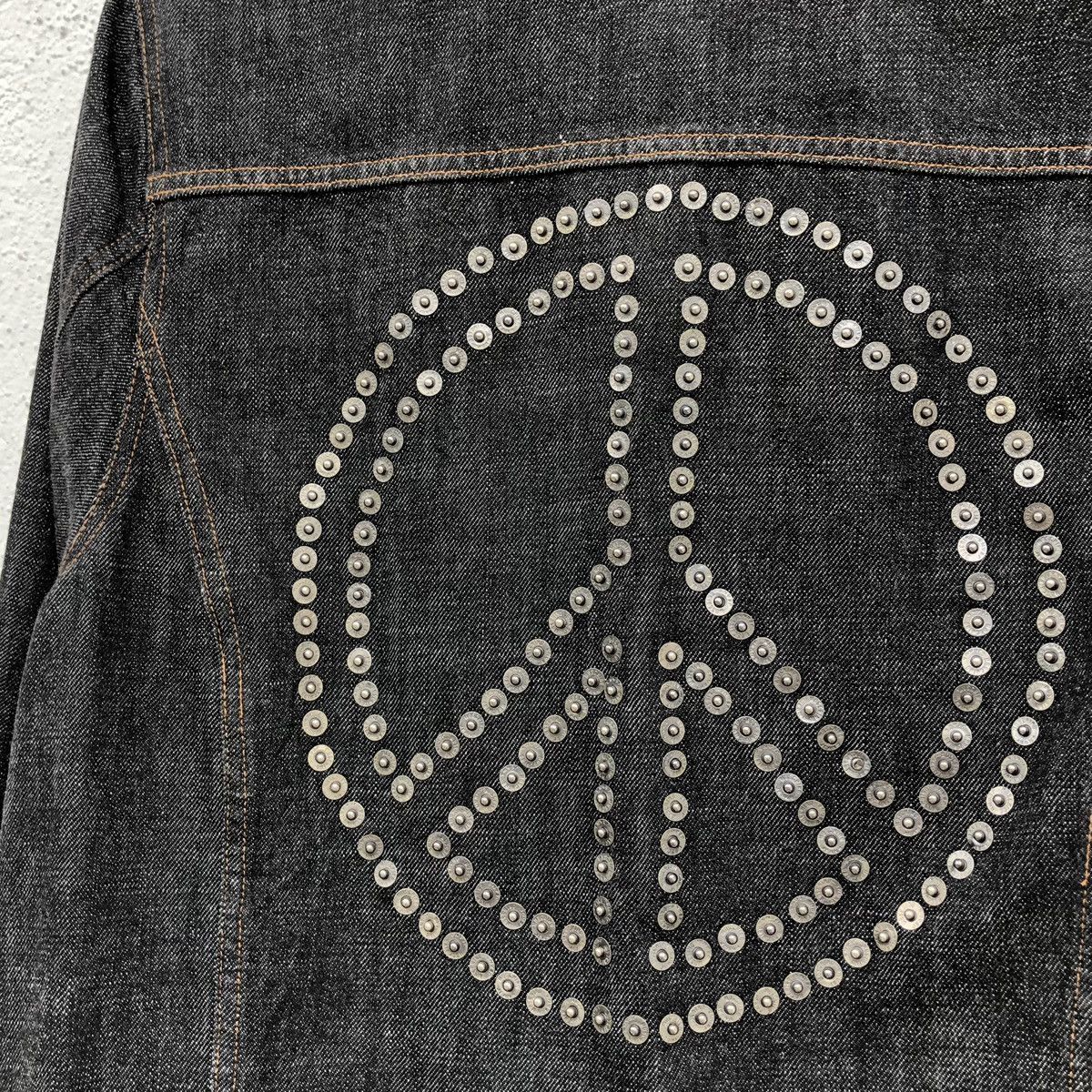 Moschino Moschino Peace Sign Metal Studs Denim Jacket Size US M / EU 48-50 / 2 - 3 Thumbnail