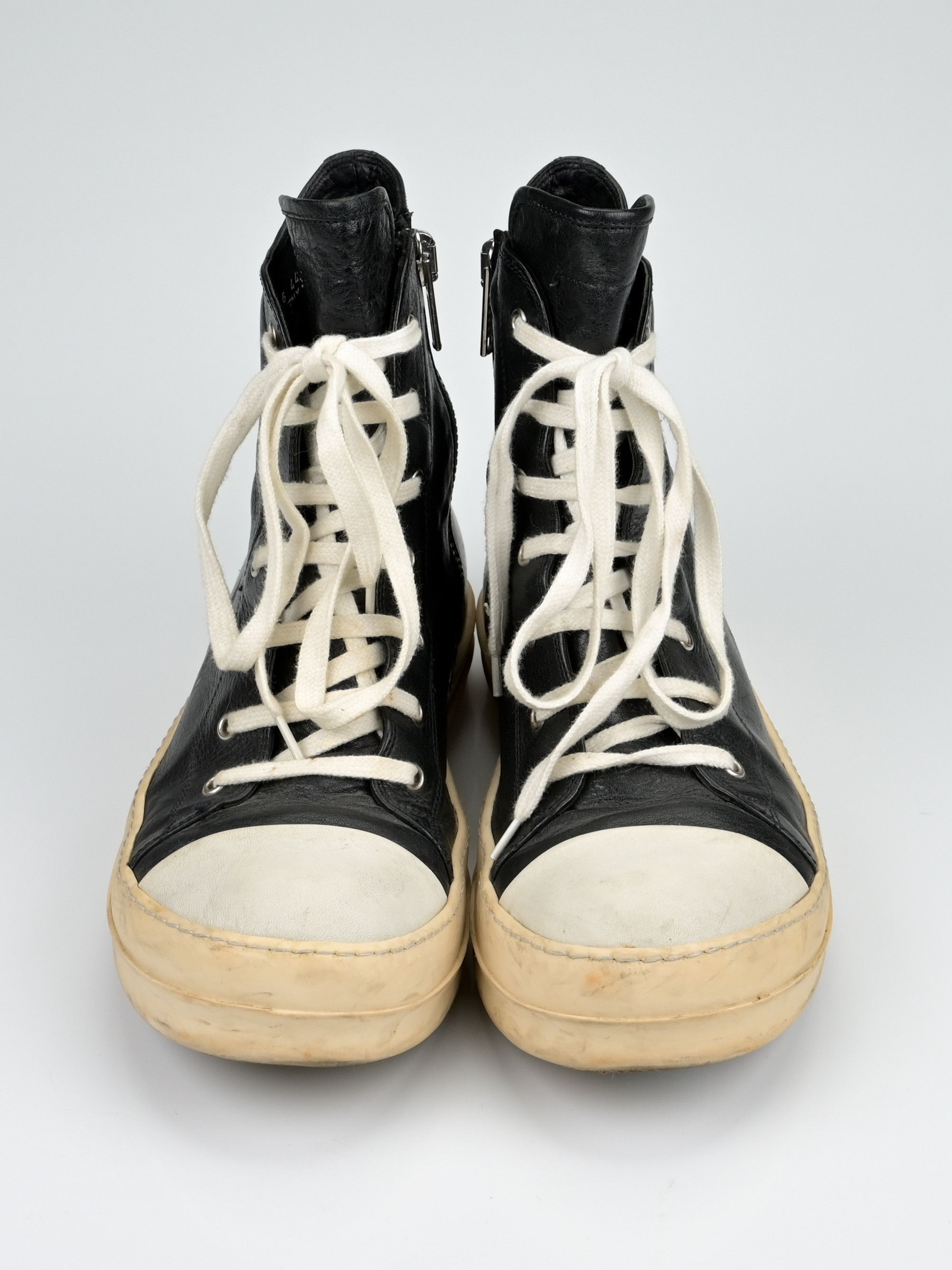 Rick Owens Mainline Leather High Top Ramones Size US 11 / EU 44 - 2 Thumbnail