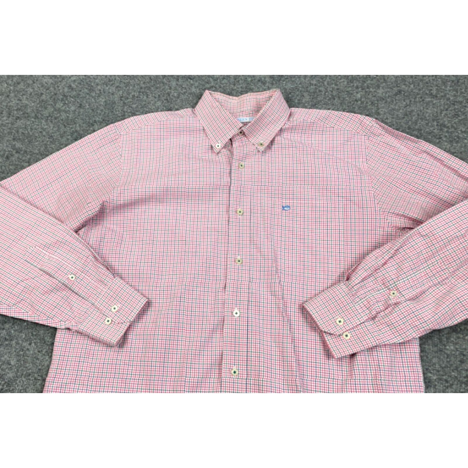 Southern Tide Southern Tide Shirt Button-Up Pink Small Grid Check Pattern Adult Large Preppy Size US L / EU 52-54 / 3 - 7 Thumbnail