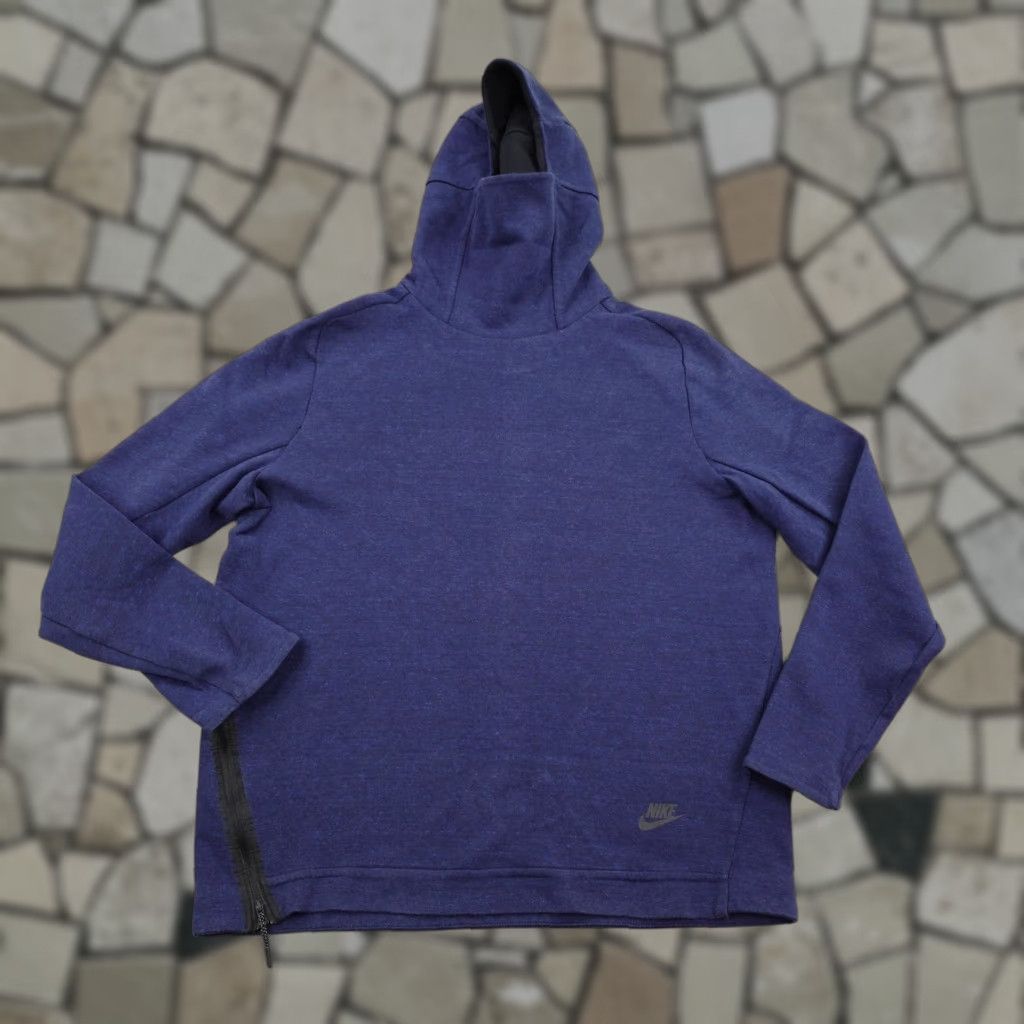 Nike Nike Hoodie Mens Large Blue Tech Fleece Funnel Neck Pullover Sweatshirt Athletic Size US L / EU 52-54 / 3 - 1 Thumbnail