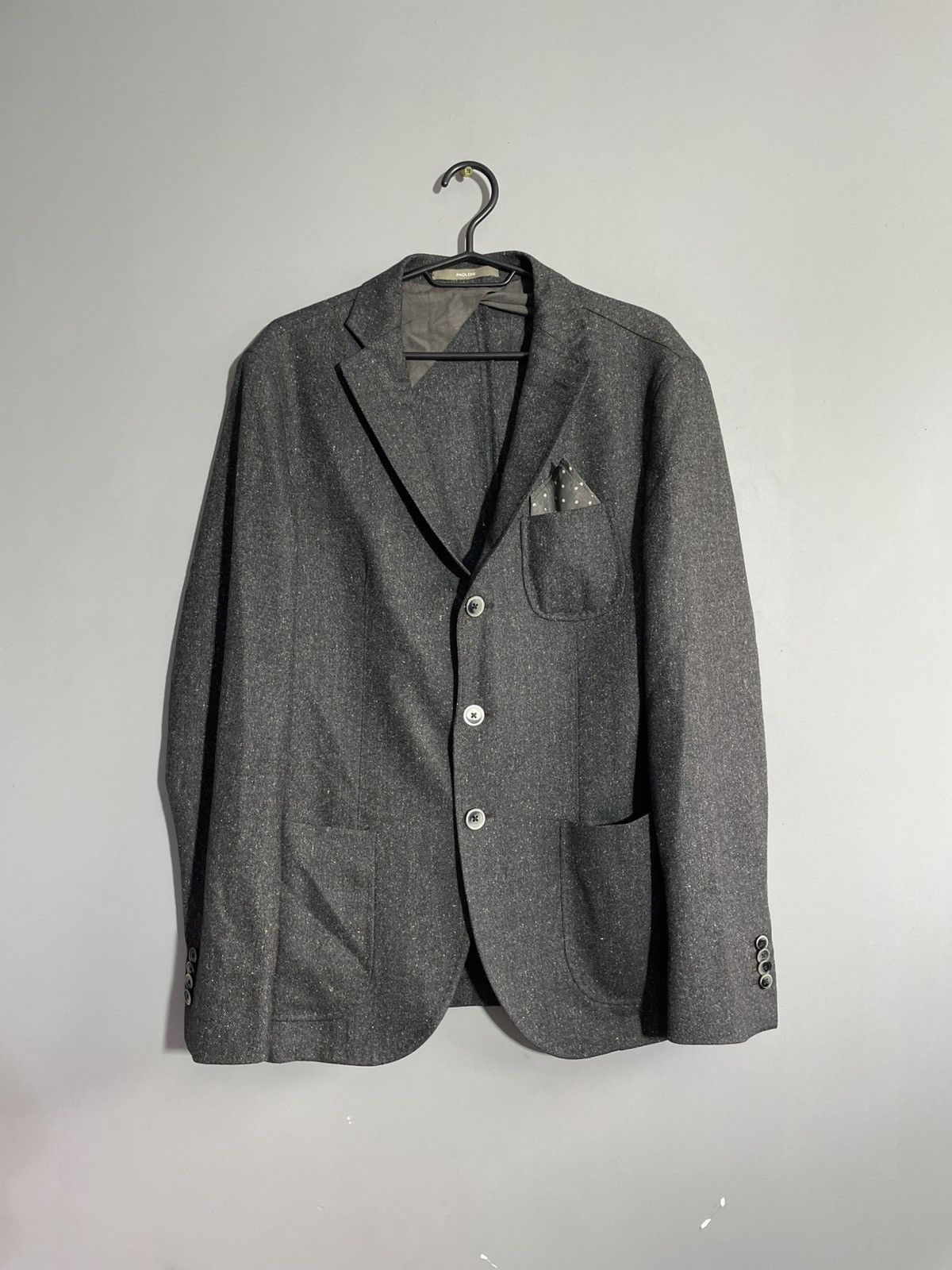 Paoloni Luxury Paoloni Brown wool&silk blazer size 50 Size 50R - 3 Thumbnail