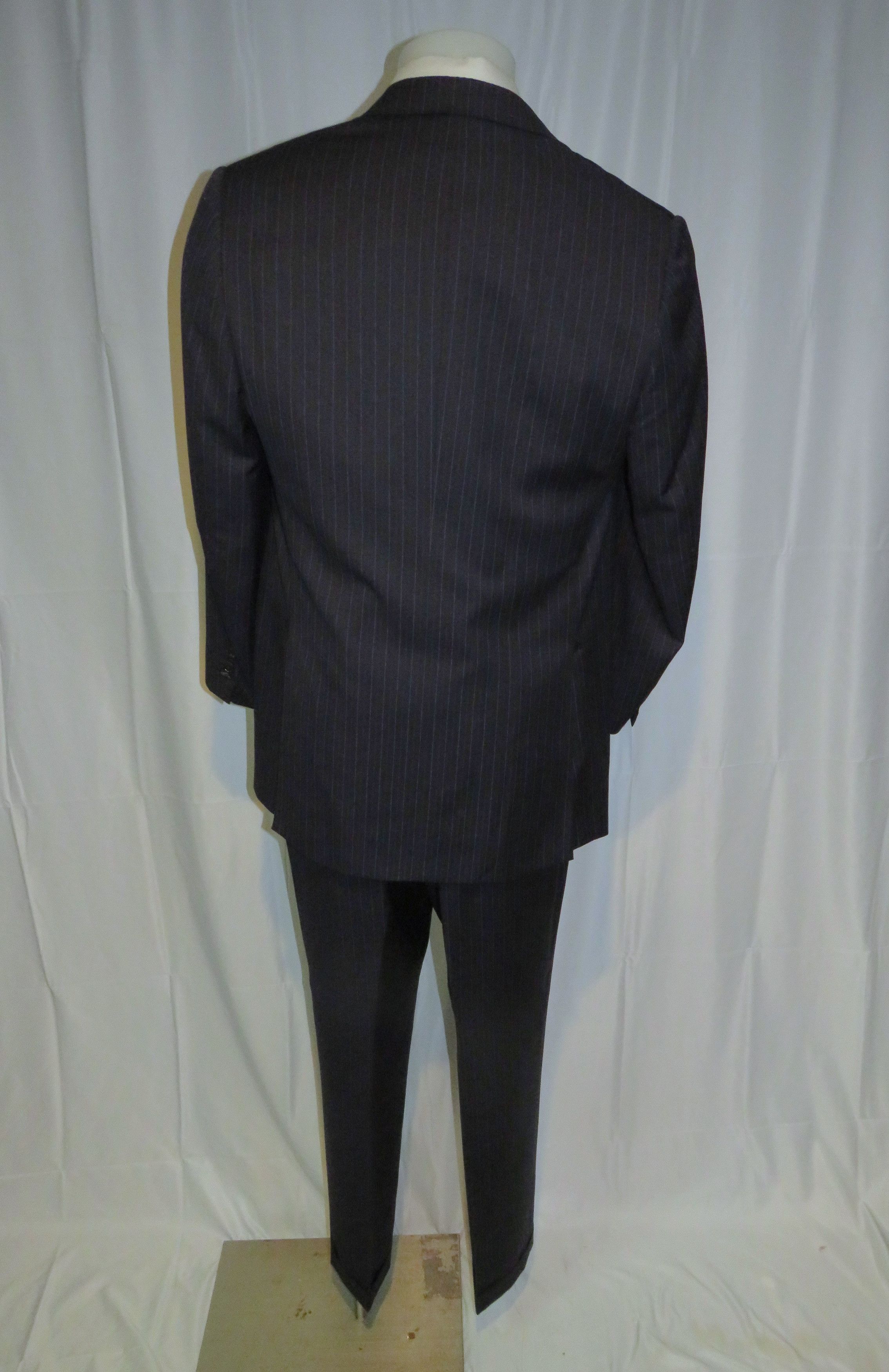 Other Marcello Vero by D'Avenza Navy Striped Two Button Suit 43R Size 44R - 2 Thumbnail