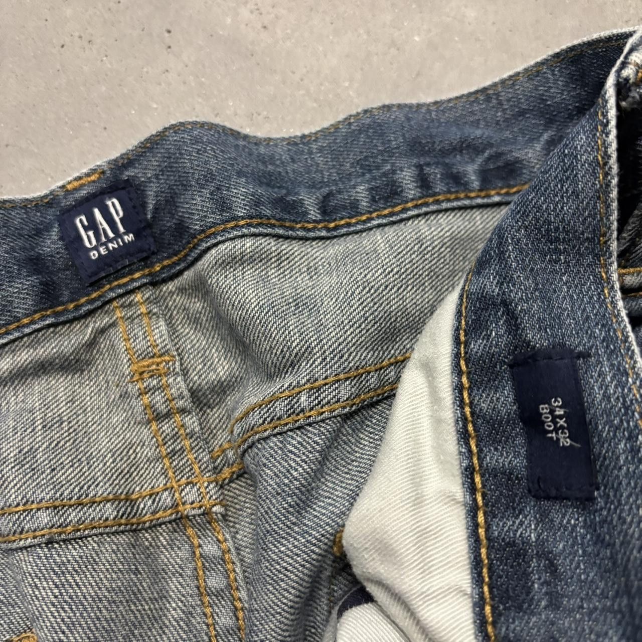 Japanese Brand × Vintage Crazy Vintage Y2K/2000s Grunge Dark Wash Bootcut Essential Denim Jeans! Size US 34 / EU 50 - 8 Thumbnail
