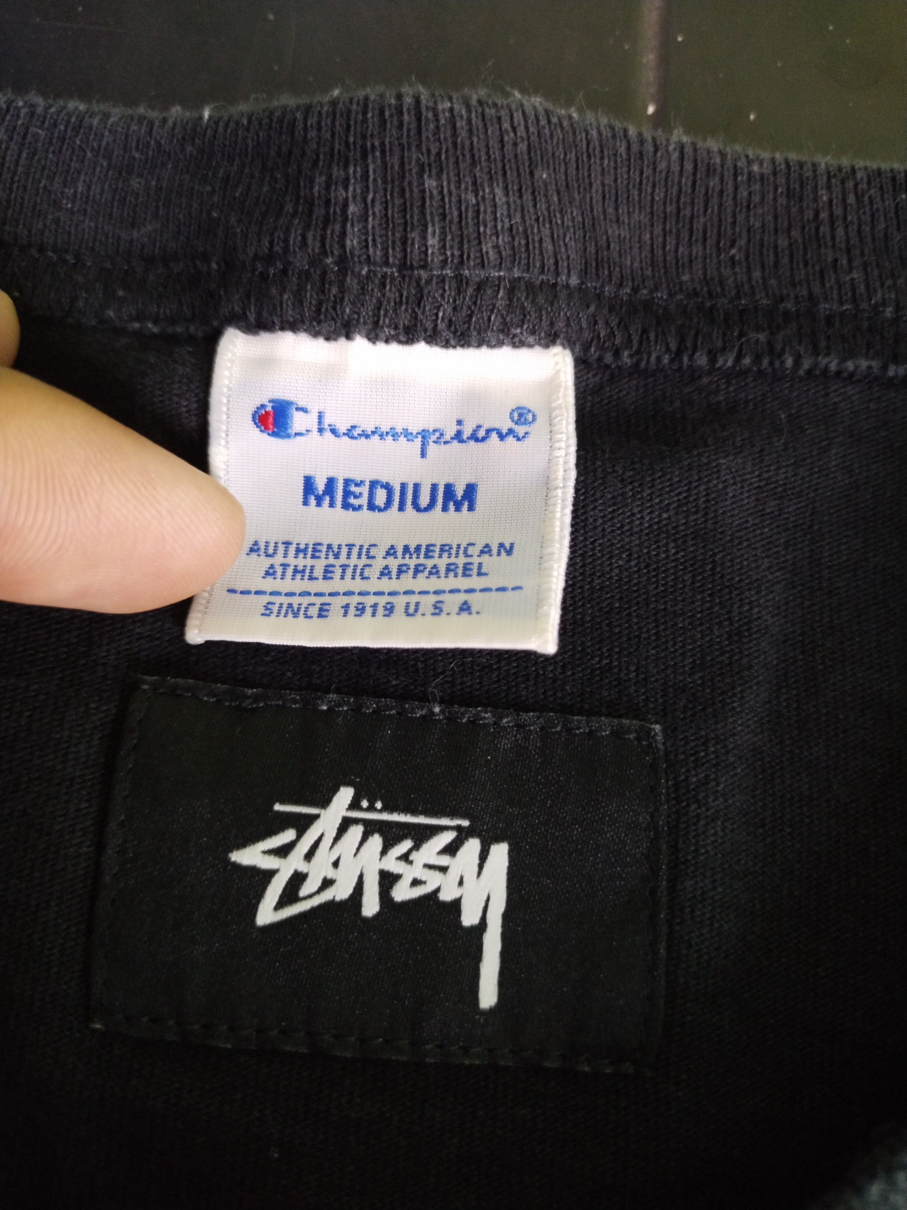 Champion × Stussy Vintage Stussy x Champion World Tour Black Tee Size US M / EU 48-50 / 2 - 8 Thumbnail