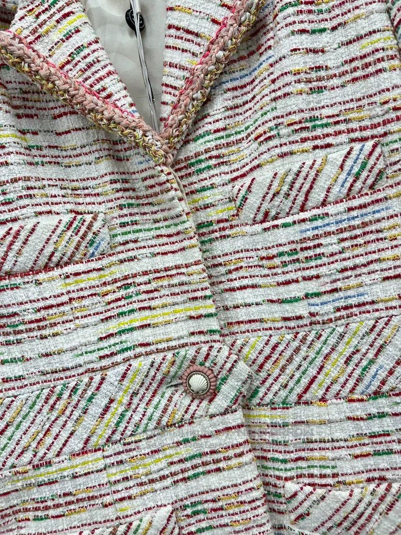 Chanel Chanel Beach series pink tweed short-sleeved jacket Size XS / US 0-2 / IT 36-38 - 2 Thumbnail
