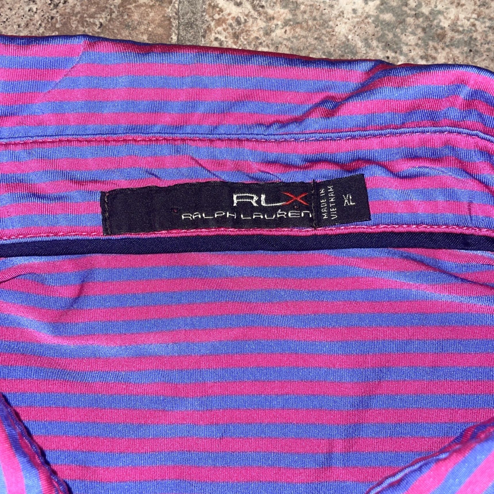 Polo Ralph Lauren Polo Ralph Lauren RLX Striped Polo Mens XL Pink Size US XL / EU 56 / 4 - 3 Thumbnail
