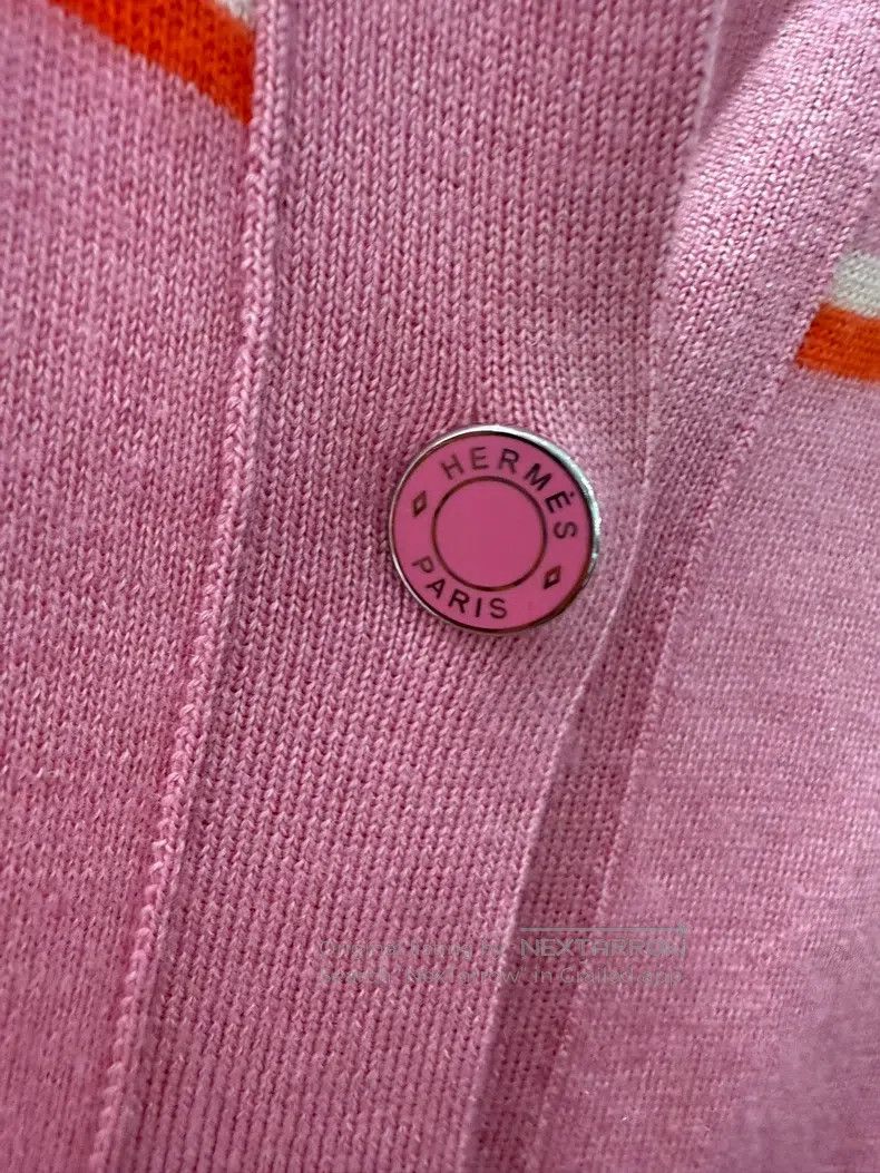 Hermes Hermes Pink knitted cardigan Size XS / US 0-2 / IT 36-38 - 3 Thumbnail