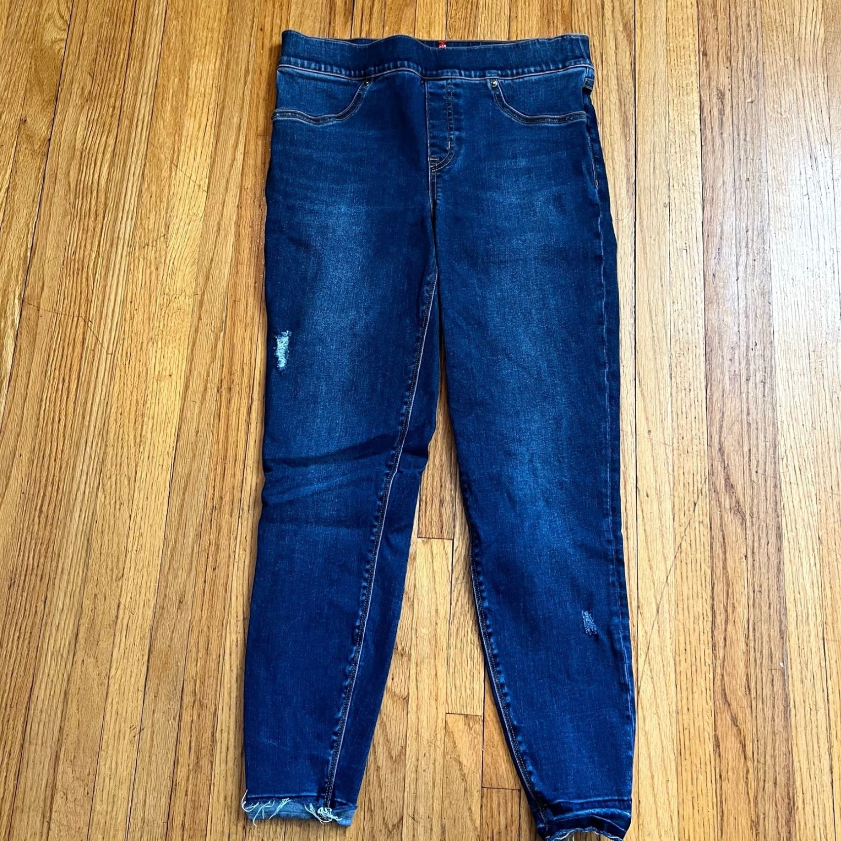 Spanx SPANX Jeans Womens Medium Ankle Skinny Distressed Blue pull on Jeggings #20203R Size 32" / US 10 / IT 46 - 2 Thumbnail