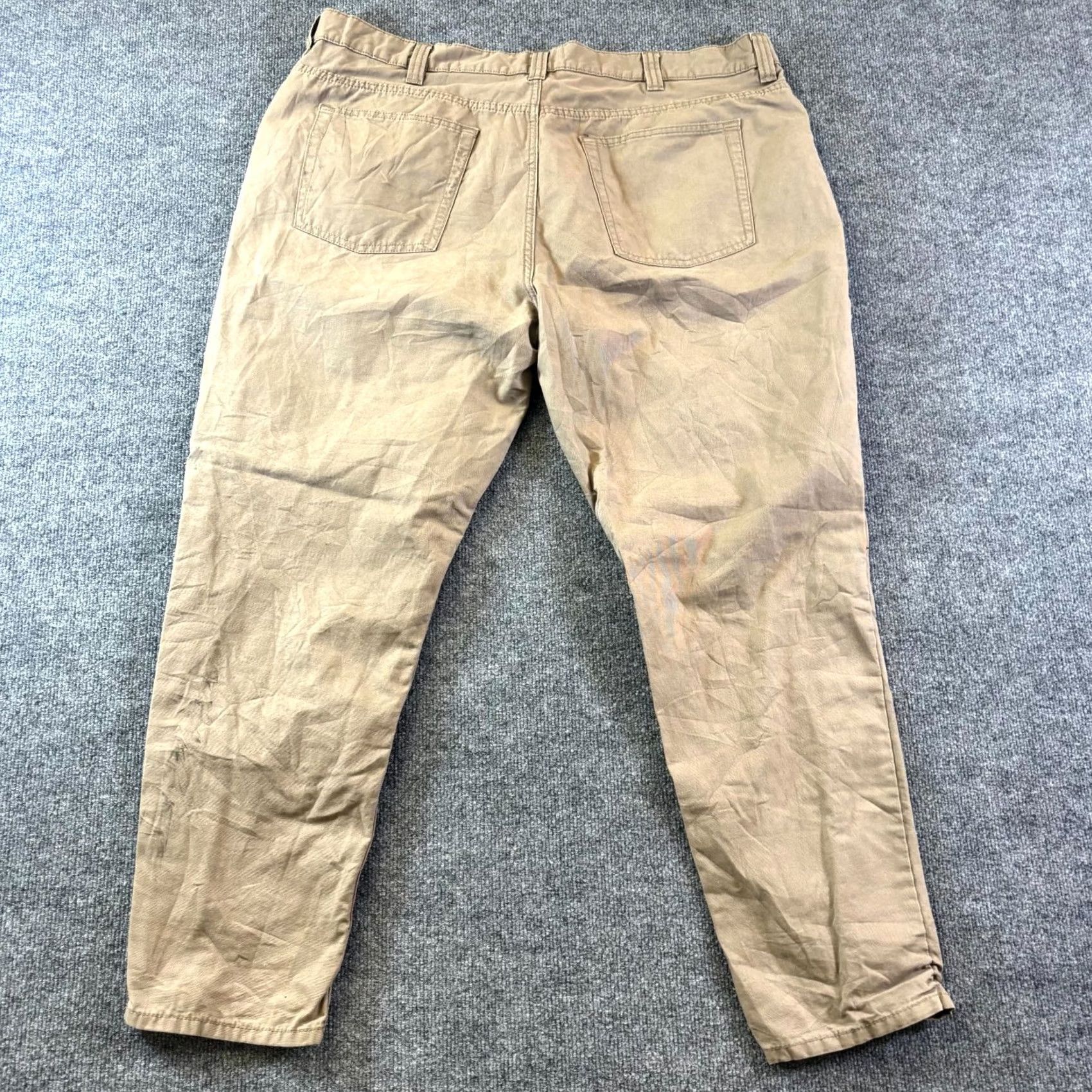 The Mountain Blue Mountain Chino Pants Mens Beige 44x32 100% Cotton Tapered Regular fit Size US 44 / EU 60 - 2 Thumbnail