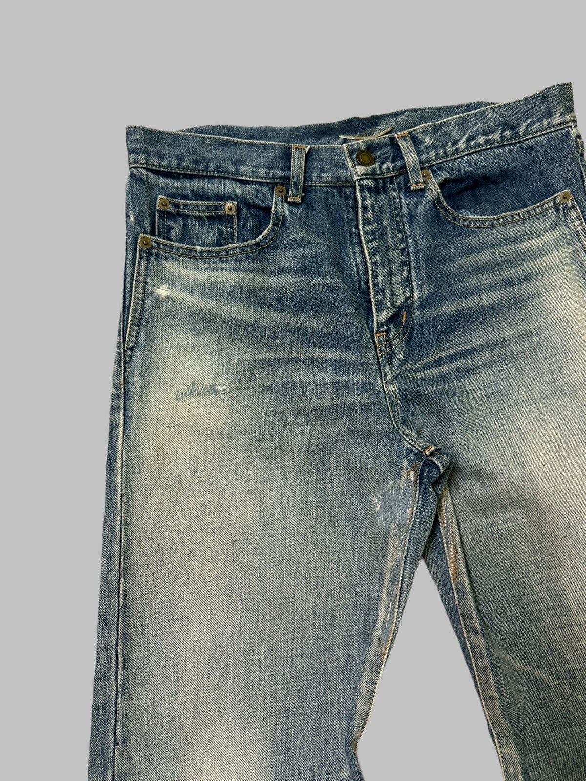 Saint Laurent Paris SAINT LAURENT PARIS D16 MUDDY WASH DISTRESSED DENIM JEAN Size US 31 - 4 Thumbnail