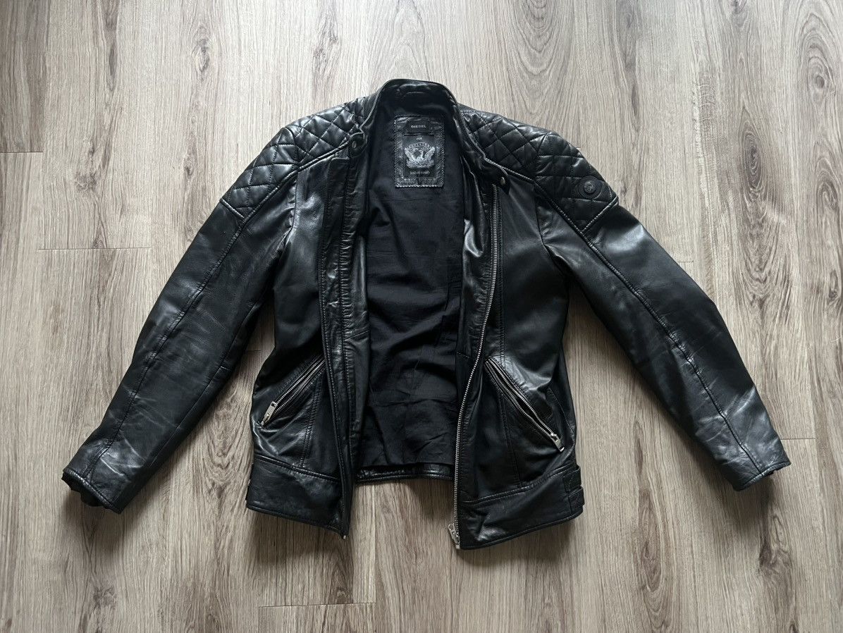 Diesel Diesel black leather moto jacket Size US L / EU 52-54 / 3 - 3 Thumbnail