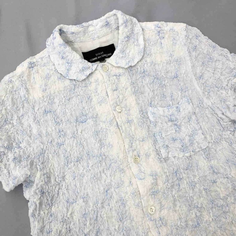 Comme des Garcons Comme Des Garcons White and blue short sleeves 2504-Nextarr Size M / US 6-8 / IT 42-44 - 4 Thumbnail