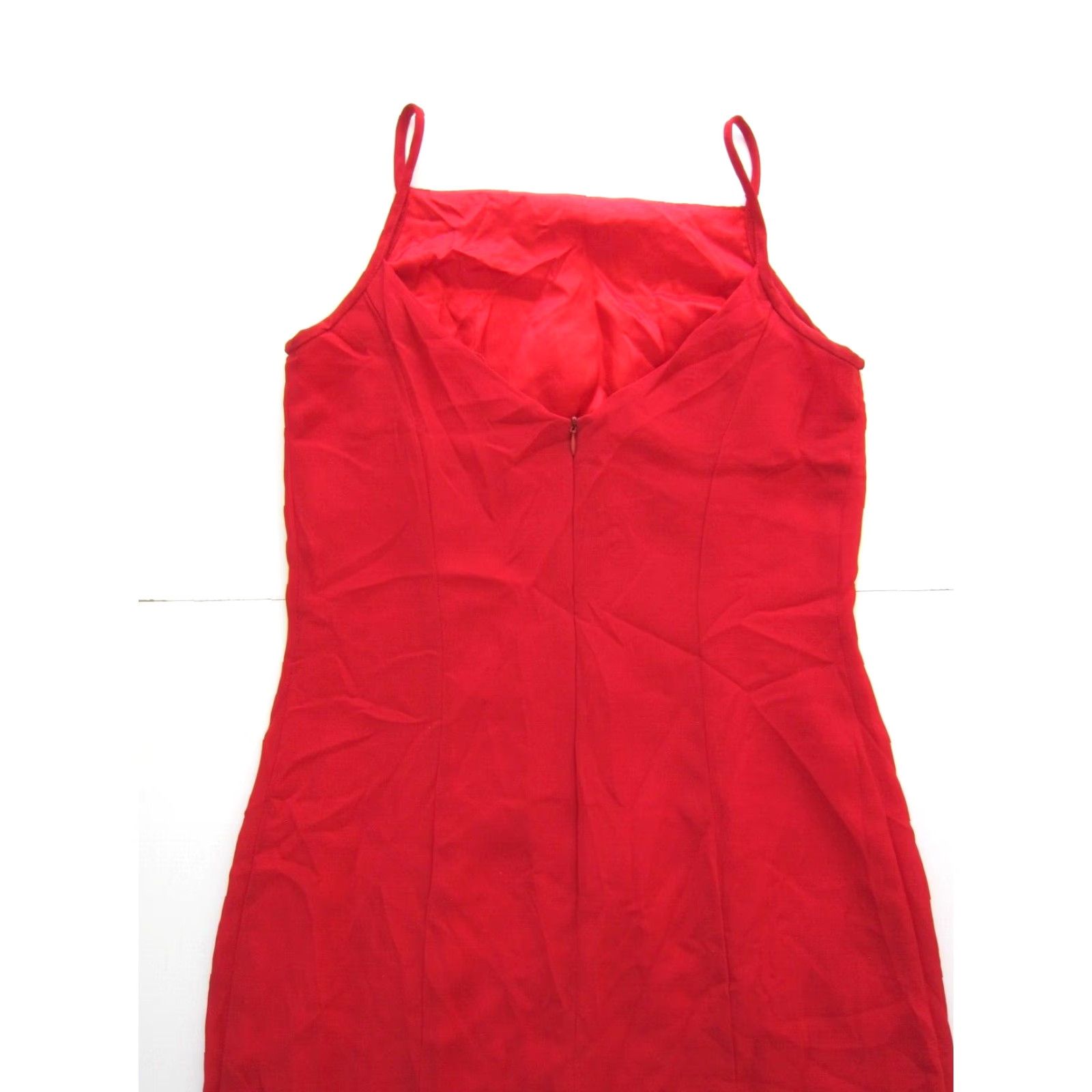 Jessica McClintock VINTAGE Jessica McClintock Gunne Sax Red Chiffon Beaded Long Gown Dress 9/10 Size M / US 6-8 / IT 42-44 - 6 Thumbnail