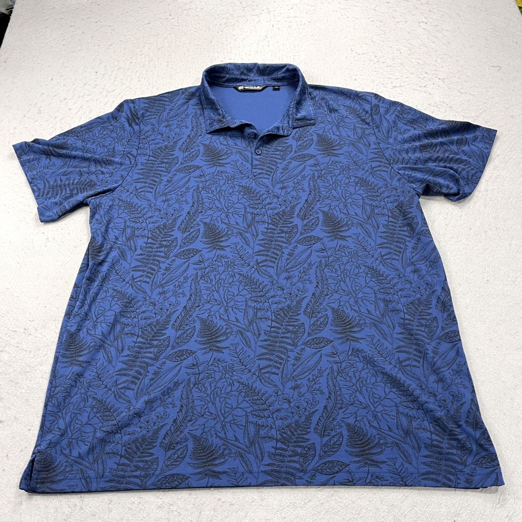 TravisMathew Travis Mathew Polo Shirt Mens 3XL Blue Bearville Floral Beach Golf AOP Summer Shirt Mens 3XL Blue Floral Beach Golf Size US XXL / EU 58 / 5 - 2 Thumbnail