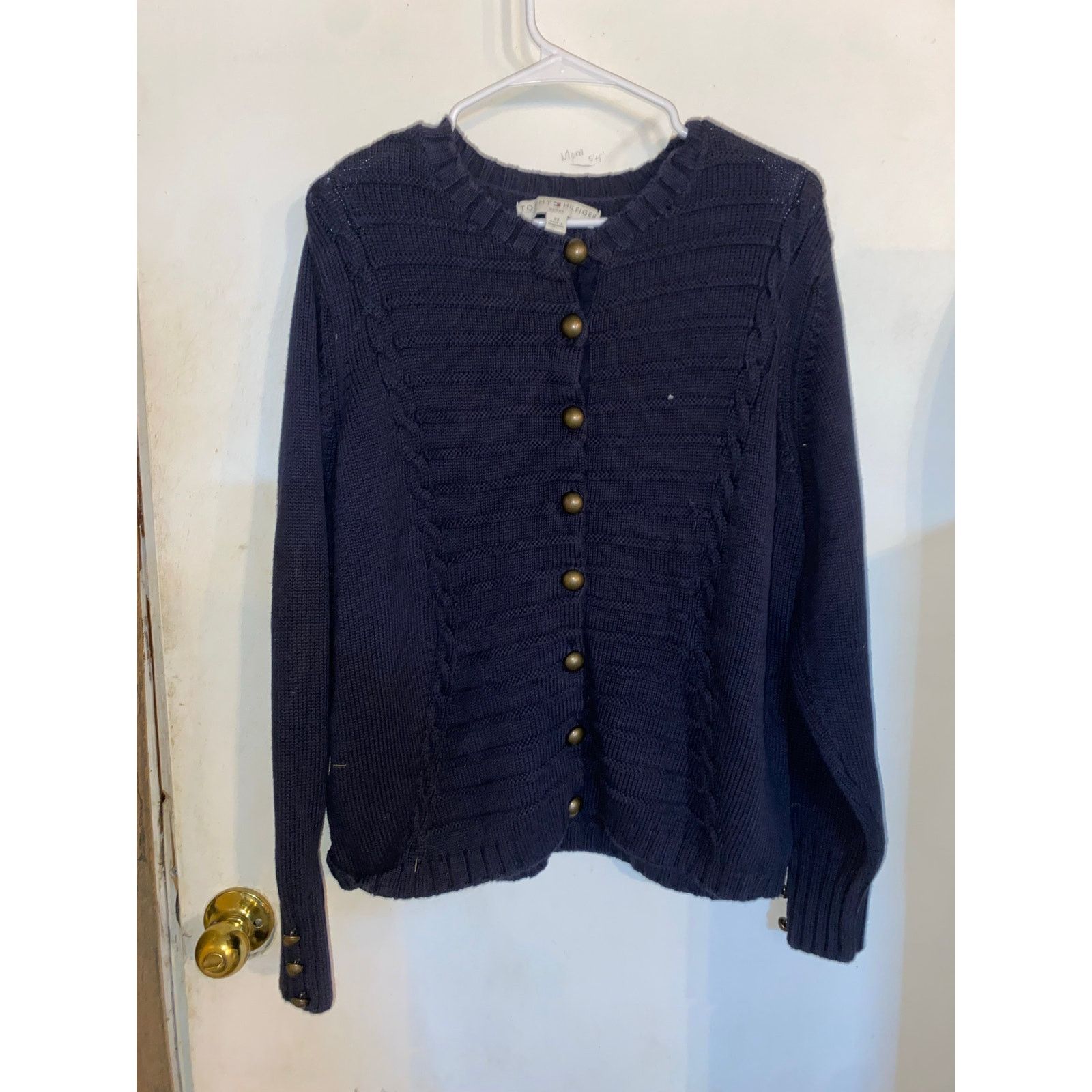 Tommy Hilfiger Tommy Hilfiger Navy Blue Women's 2X Cardigan Size XXL / US 16-18 / IT 52-54 - 3 Thumbnail