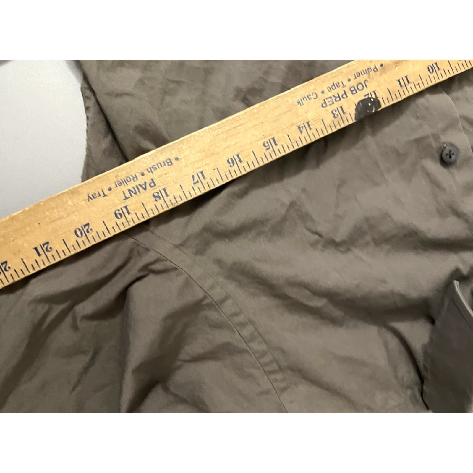 Express Express Shirt Gray Dress Shirt Adult Small Mens Modern 1MX Solid Button Collar Long Sleeve 100% Cotton Regular"} Size 36R - 5 Thumbnail