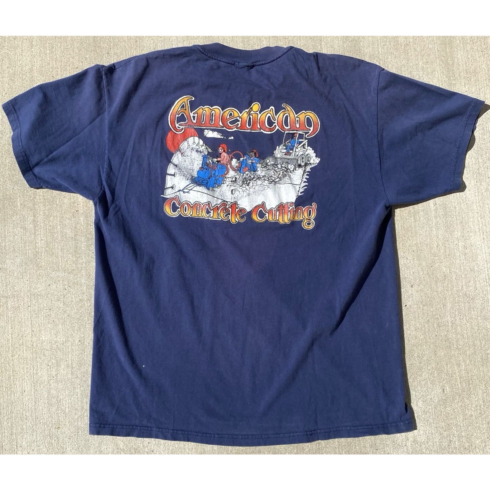 Vintage VINTAGE American Pocket Tee Graphic Graphic T-Shirt XL Blue USA 90s Mens Short Sleeve Crew Neck Pockets Back Graphic 1990s Size US XL / EU 56 / 4 - 2 Thumbnail
