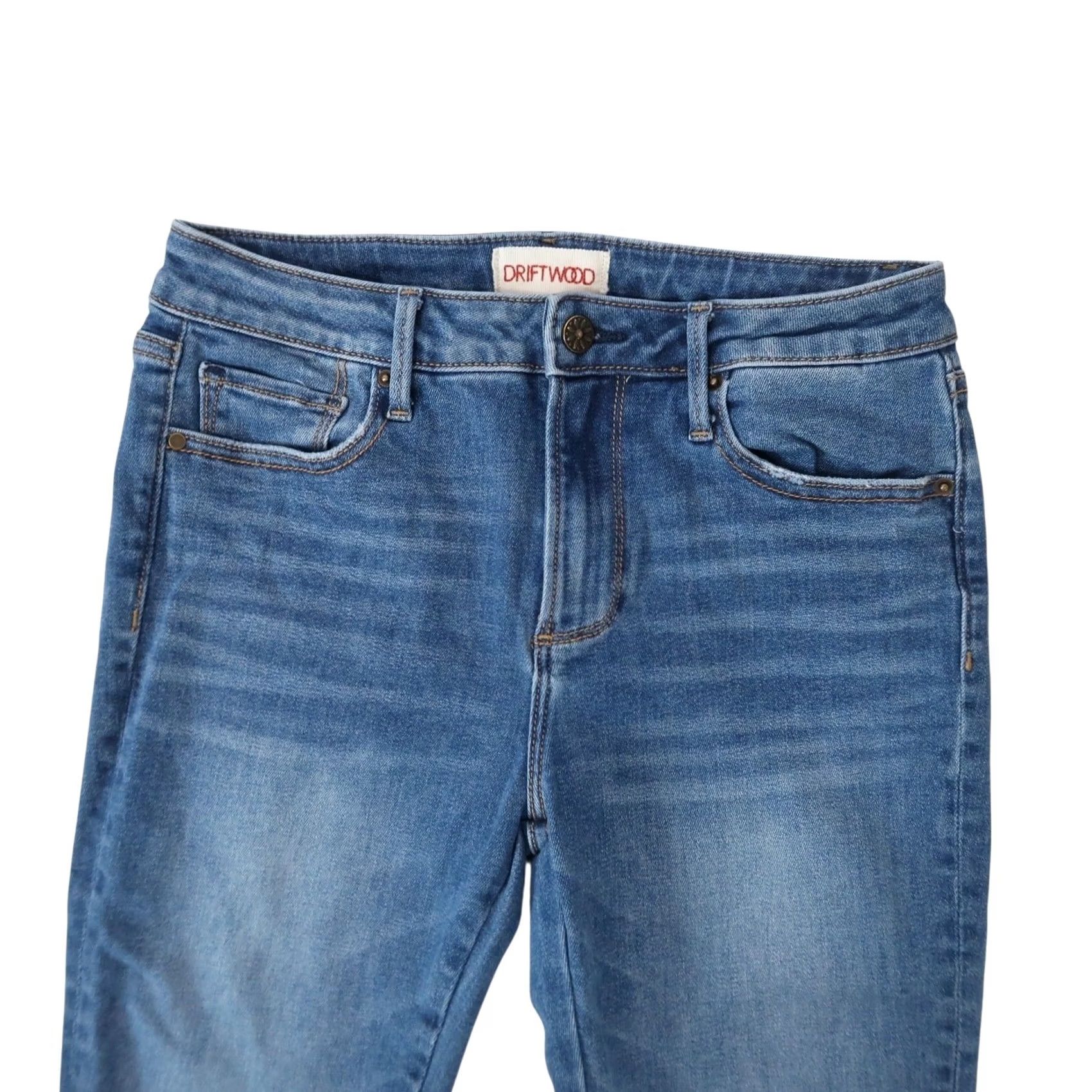 Vintage Driftwood Bermuda Shorts Blue Denim Capri Jean Cropped 27 Womens Size 27" / US 4 / IT 40 - 2 Thumbnail