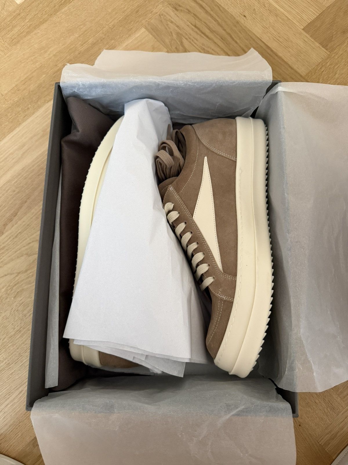 Rick Owens Rick Owens Beeige Suede „Vans“ Vintage Sneaker Sz.45 Size US 12 / EU 45 - 7 Thumbnail
