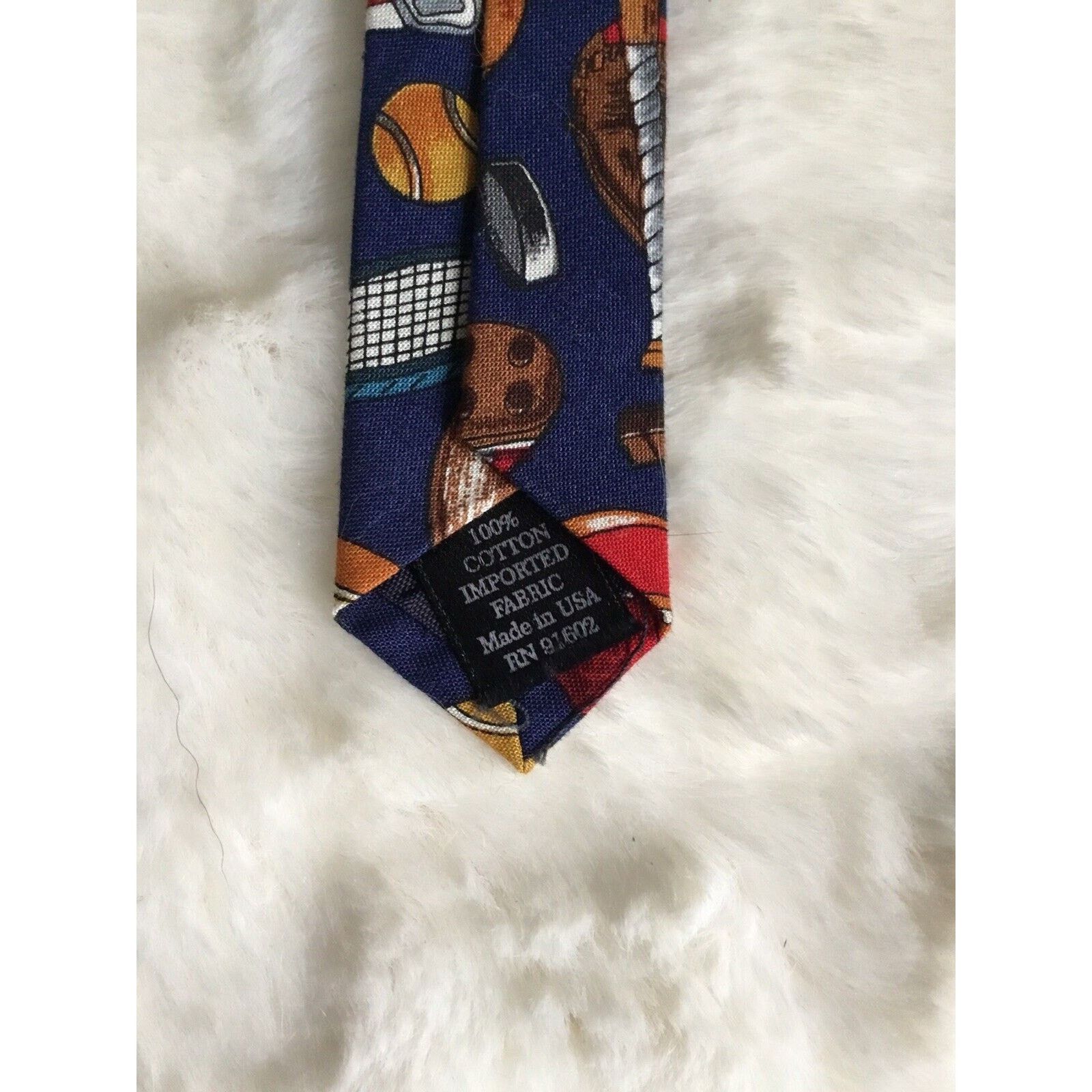 & Other Stories Bean McGee Tie Sports Football Baseball Hockey 100% Cotton Size ONE SIZE - 6 Thumbnail