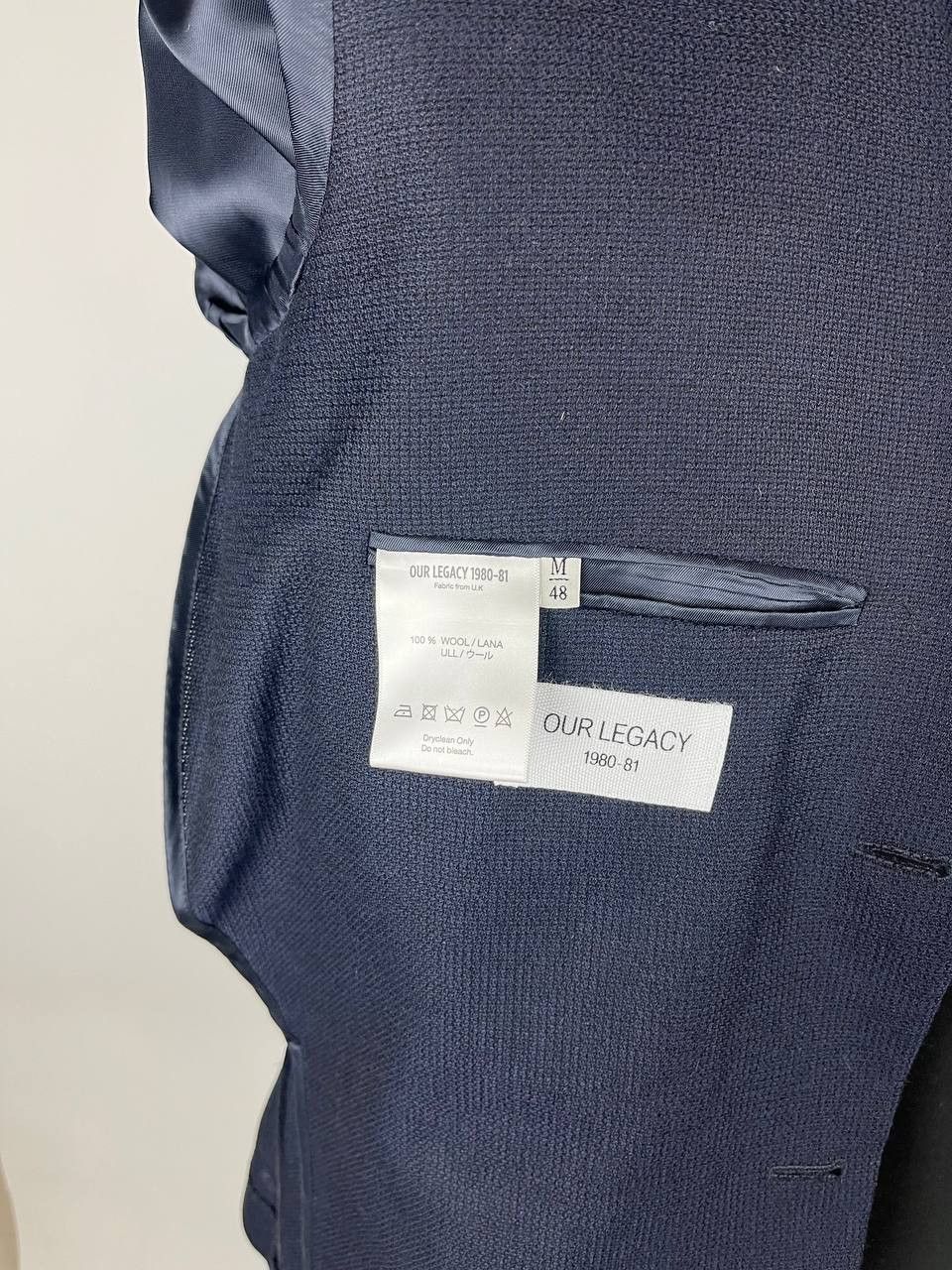 Designer × Our Legacy OUR LEGACY Men Blue Blazer 100% Wool Size 48 Size 48R - 8 Thumbnail