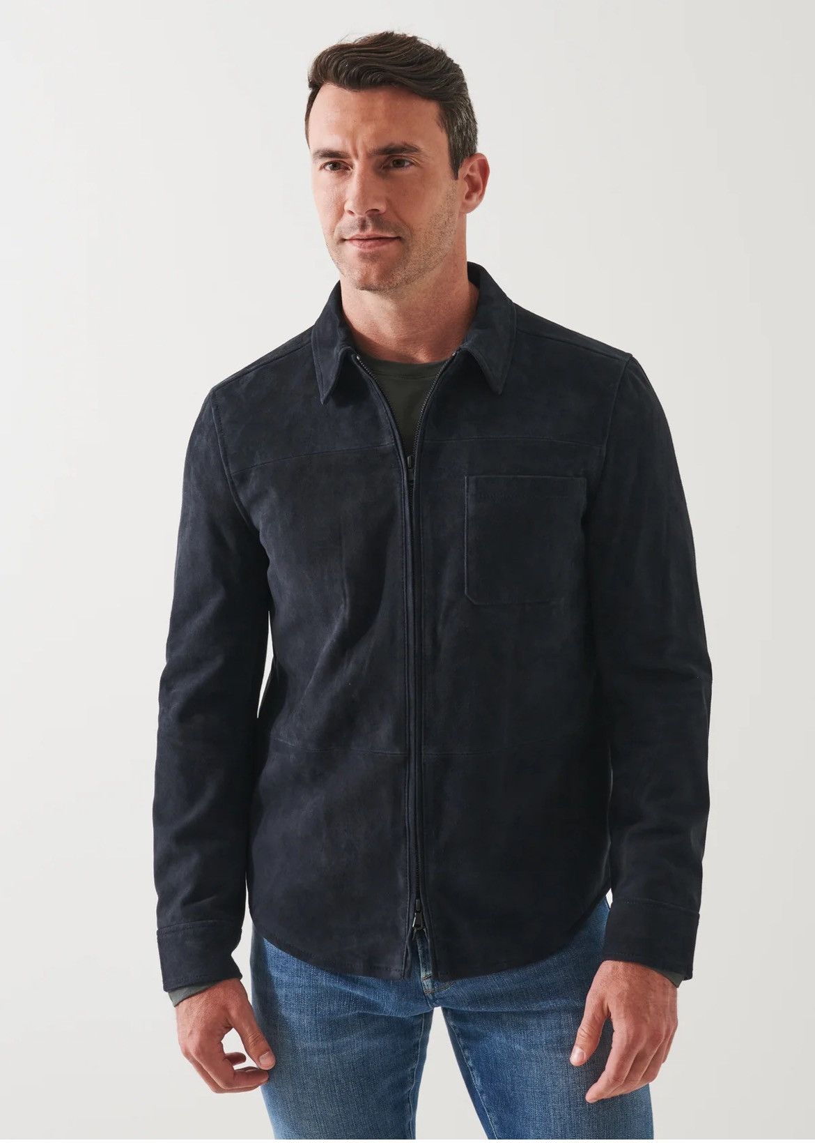 PATRICK ASSARAF NWT PATRICK ASSARAF SUEDE SHIRT JACKET MIDNIGHT LARGE Size US L / EU 52-54 / 3 - 4 Thumbnail