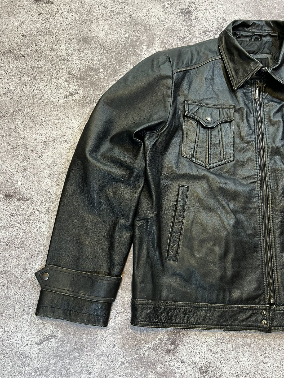 Genuine Leather VTG Rare Army Air Force Military Pilot Leather Jacket Size US XL / EU 56 / 4 - 4 Thumbnail