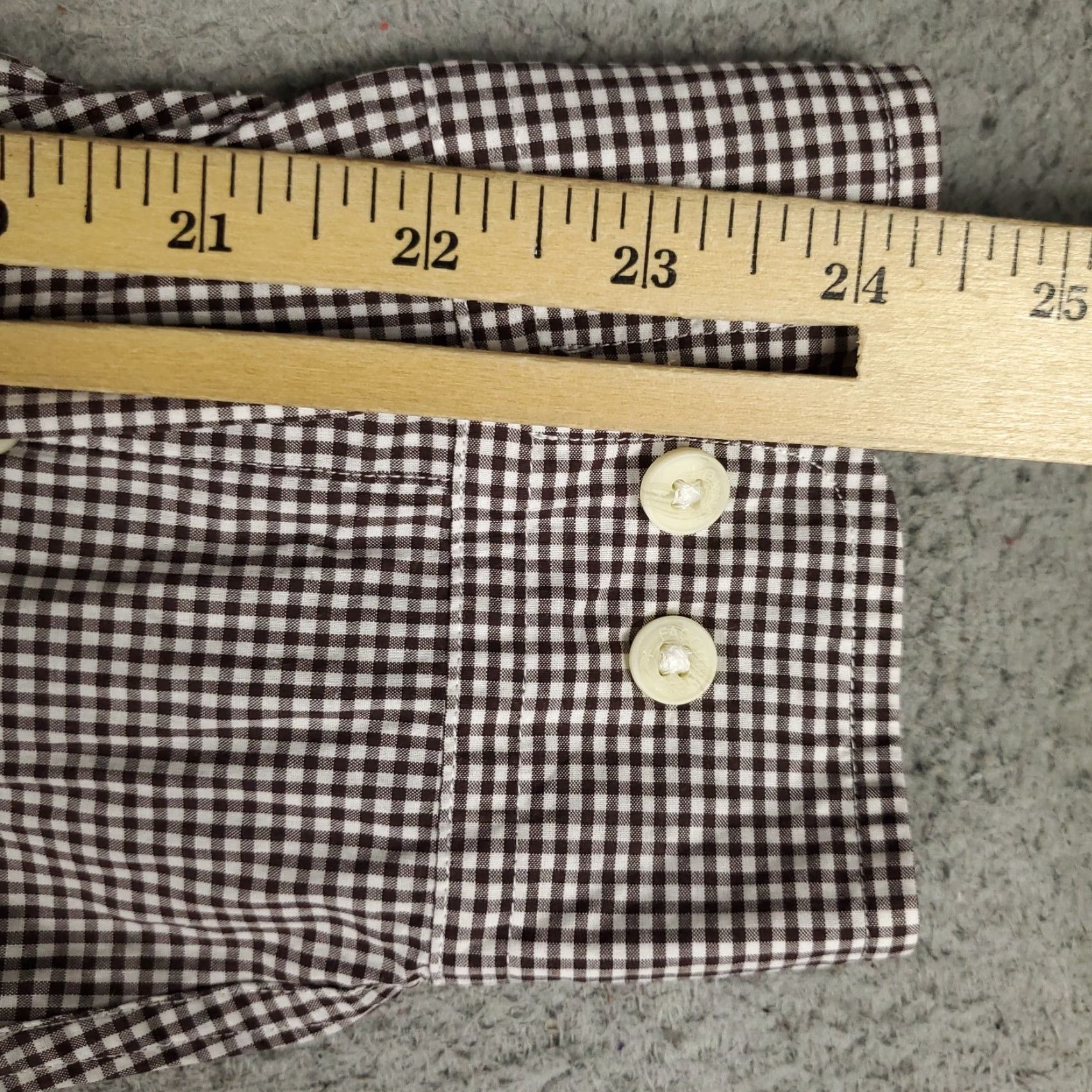 Faconnable Façonnable Casual Button Up Shirt Mens Large Brown Check Long Sleeve Regular Fit Size US L / EU 52-54 / 3 - 6 Thumbnail
