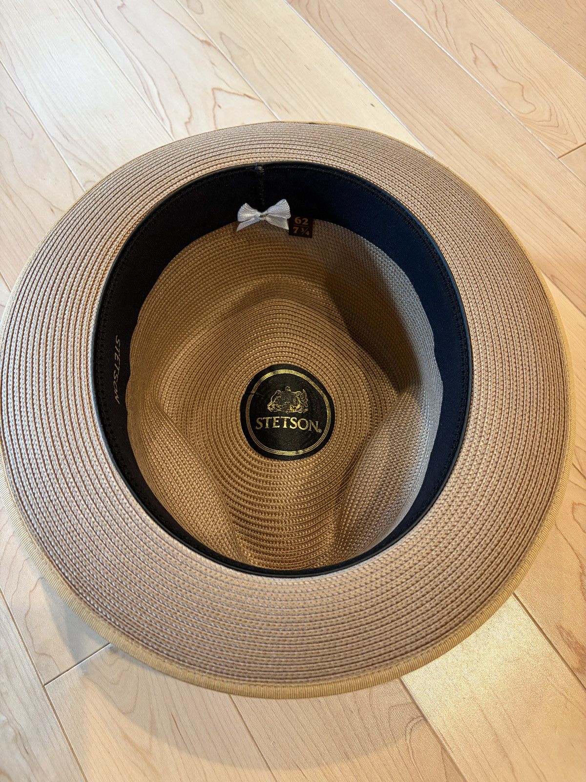 Stetson Stetson Latte Straw Fedora 7-3/4” Size ONE SIZE - 7 Thumbnail