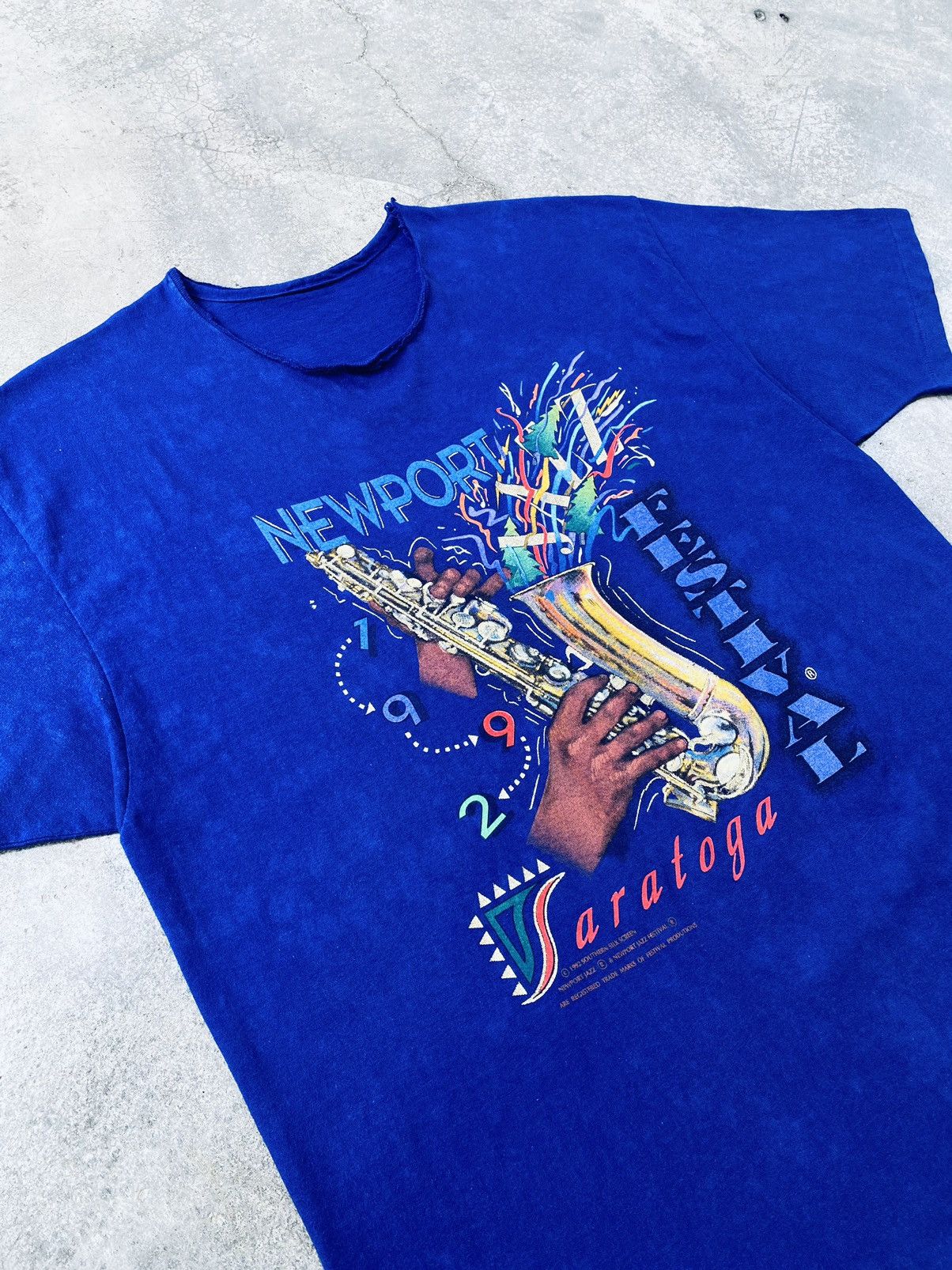 Band Tees Vintage 90s Newport Festiva Jazz Distressed Tees Size US L / EU 52-54 / 3 - 6 Thumbnail