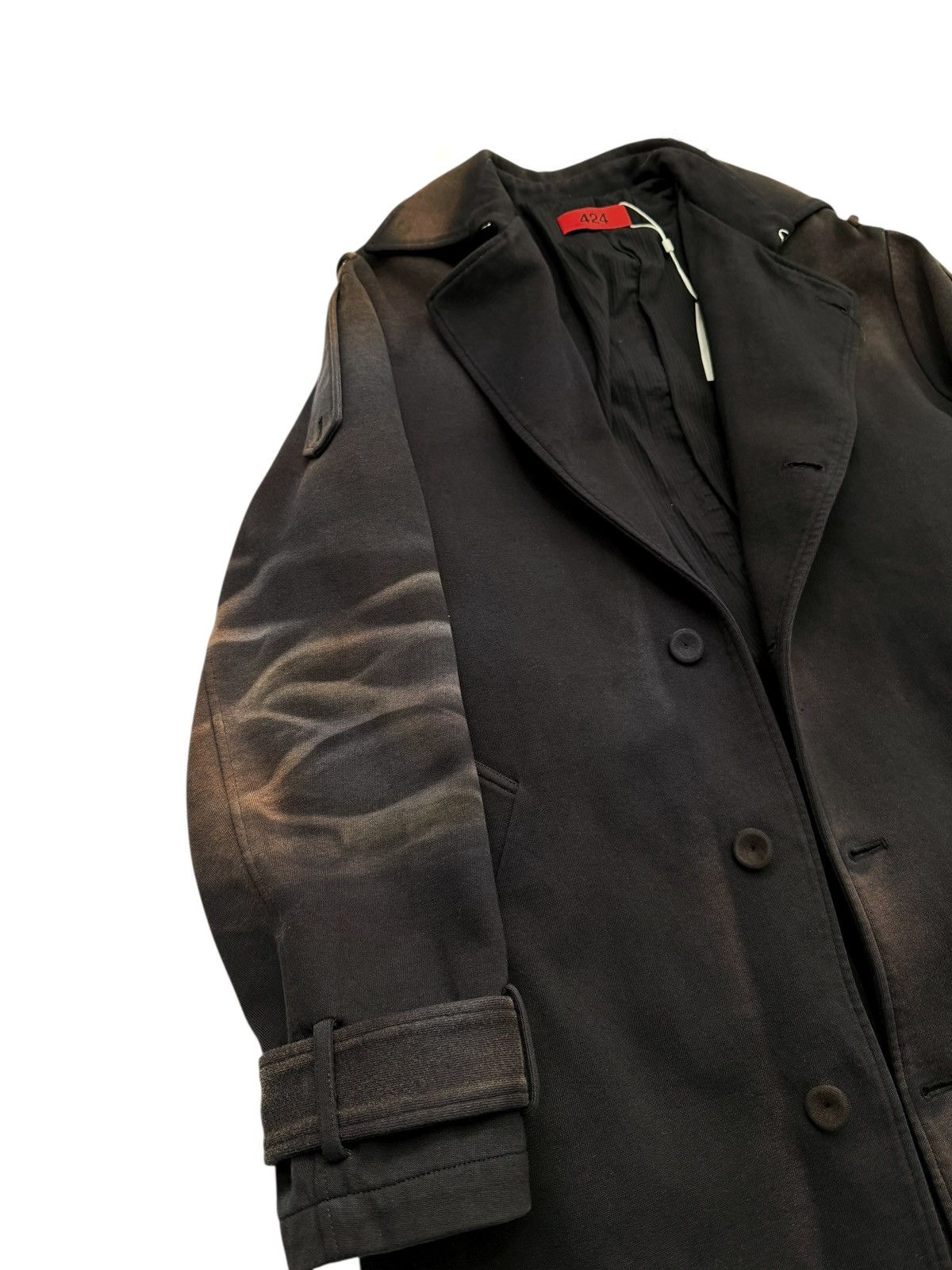 424 Reconstructed Sun Faded Jersey Shirts Overcoat Trench Size US S / EU 44-46 / 1 - 3 Thumbnail