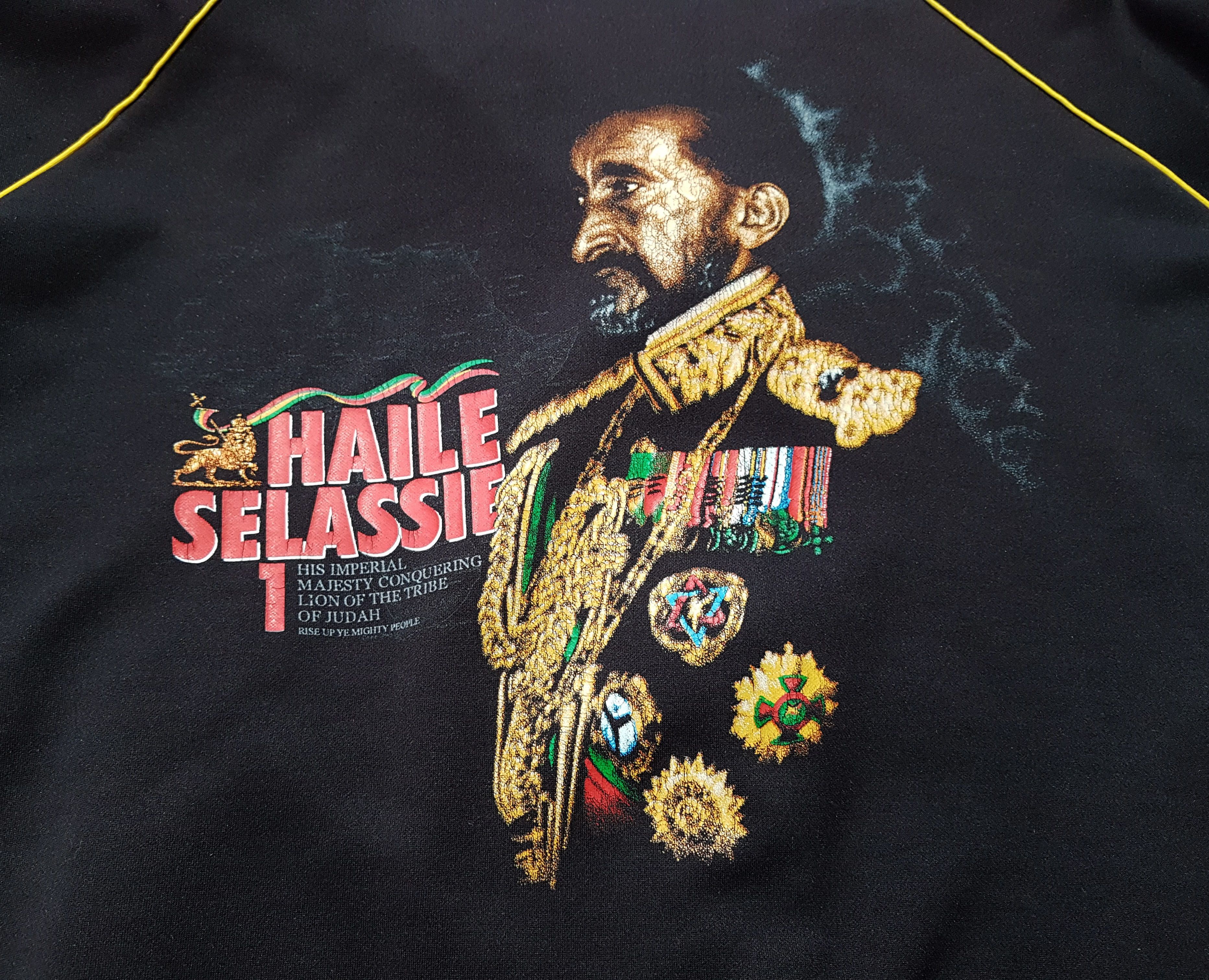 Vintage Haile Selassie Vintage Reggae Rastafari Zip Track Jacket L Size US L / EU 52-54 / 3 - 7 Thumbnail