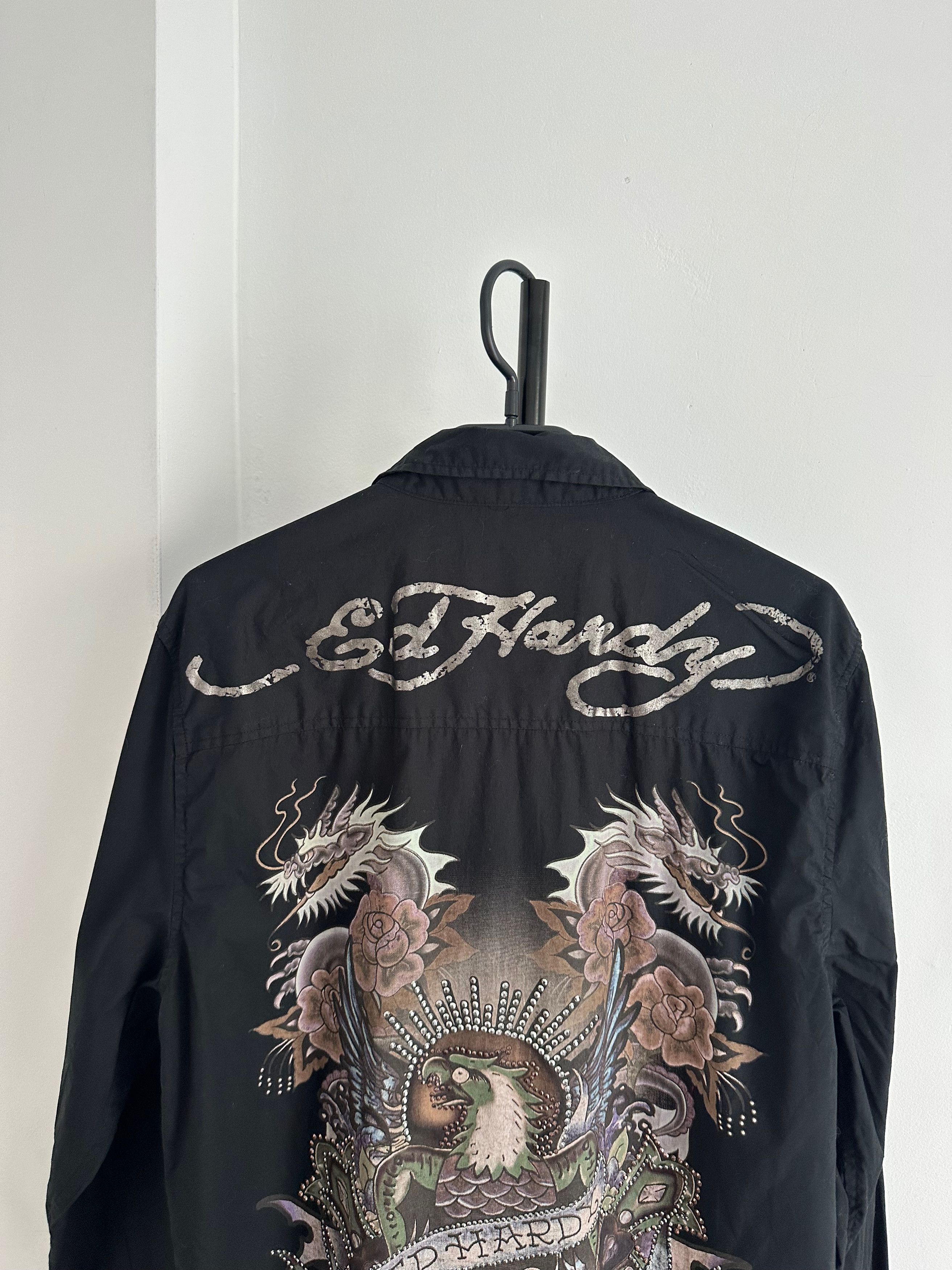 Ed Hardy ED HARDY eagle shirt long sleeve Y2K Size M / US 6-8 / IT 42-44 - 14 Thumbnail