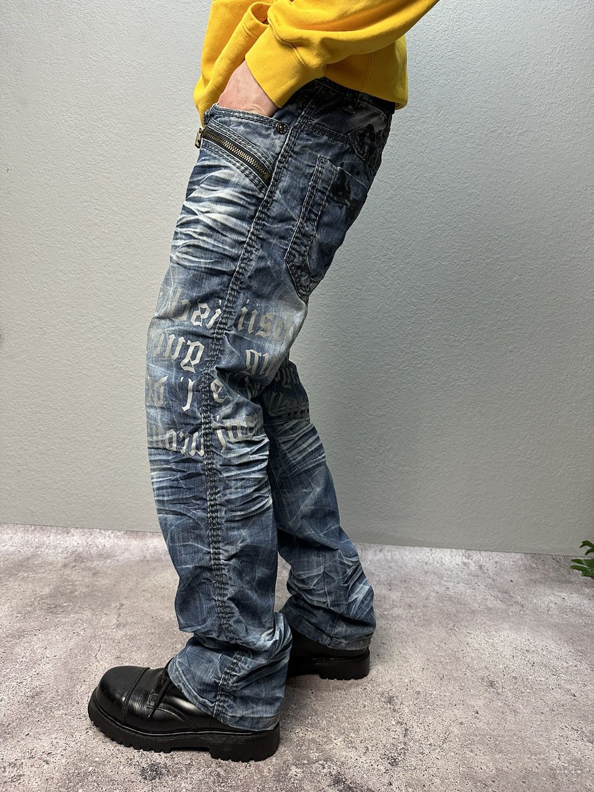 Japanese Brand × Vintage Vintage Y2K Junya Watanabe Style Archive Jeans Distressed Size US 34 / EU 50 - 7 Thumbnail
