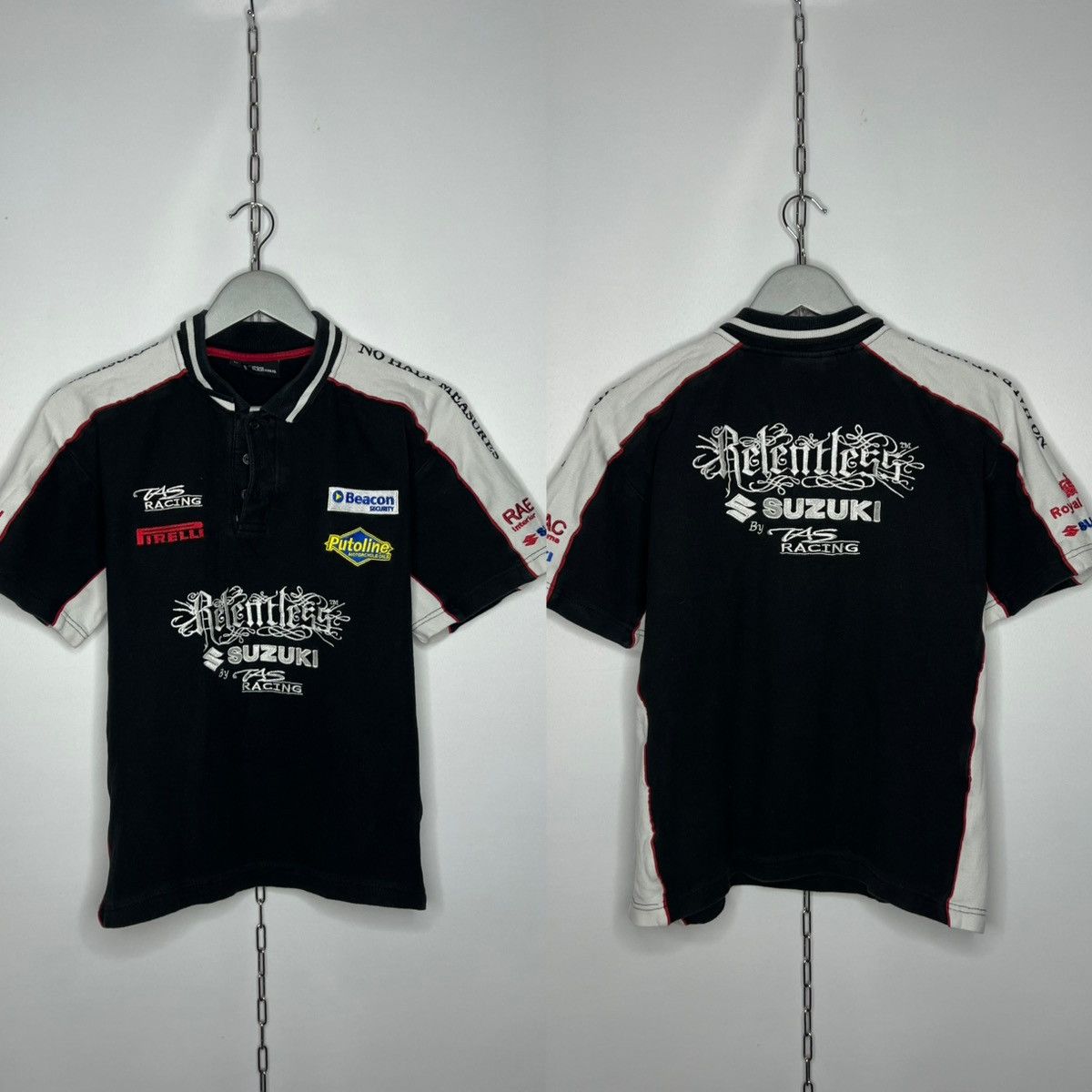 Formula 1 Vintage Suzuki Jas Racing No Half Measures Polo Shirt Size US M / EU 48-50 / 2 - 1 Thumbnail