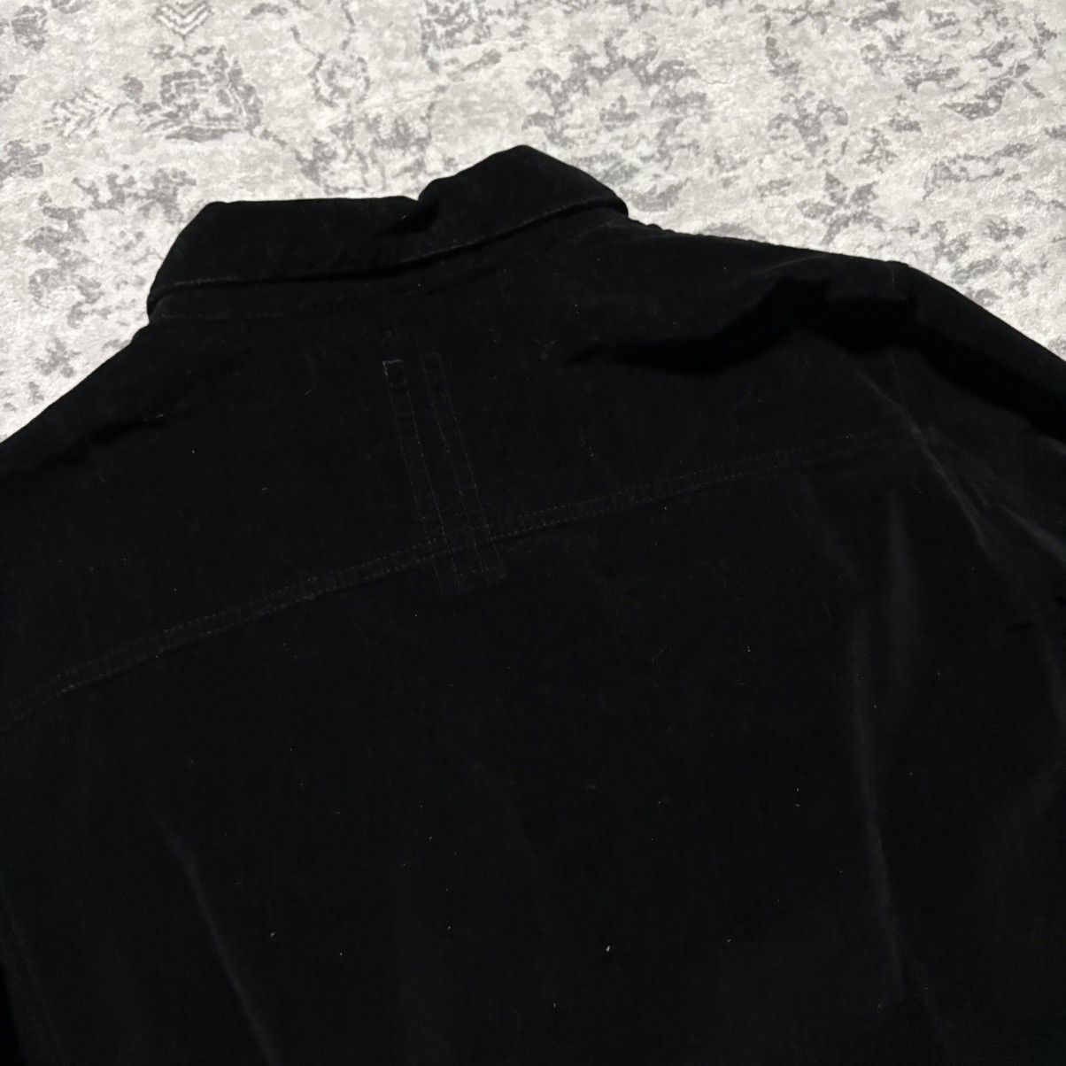 Rick Owens Drkshdw Rick Owens DRKSHDW Velvet Trucker Jacket Black | Size XL Size US XL / EU 56 / 4 - 7 Thumbnail