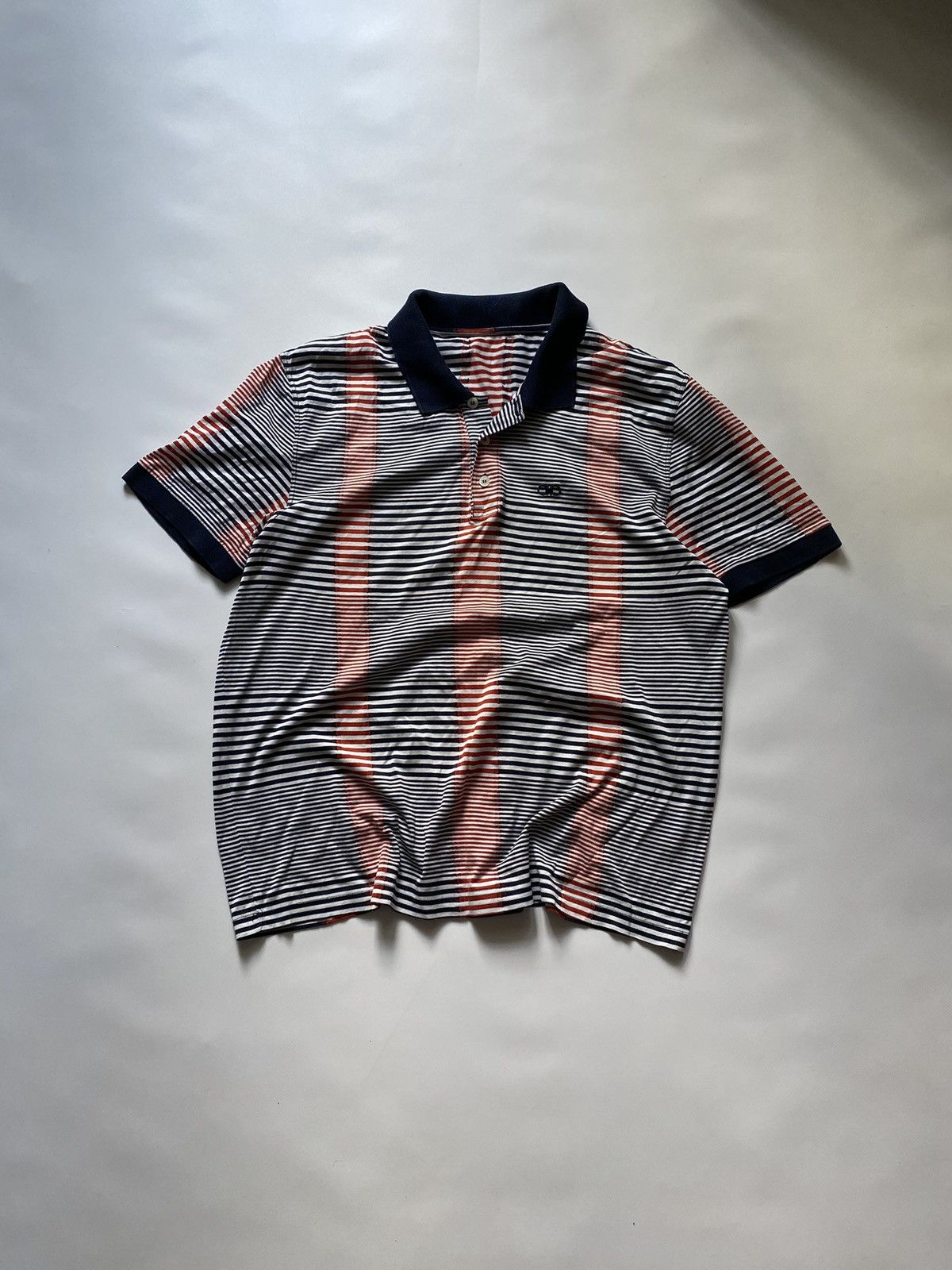 Salvatore Ferragamo Vintage Salvatore Ferragamo Luxury Striped Polo Shirt Size M Size US M / EU 48-50 / 2 - 11 Thumbnail