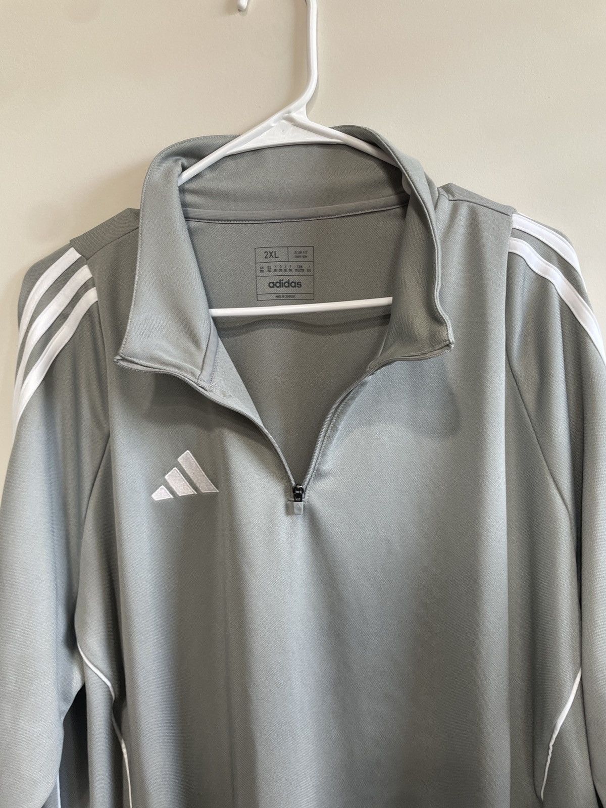 Adidas Adidas Grey Quarter Zip Jacket Size US XXL / EU 58 / 5 - 4 Thumbnail