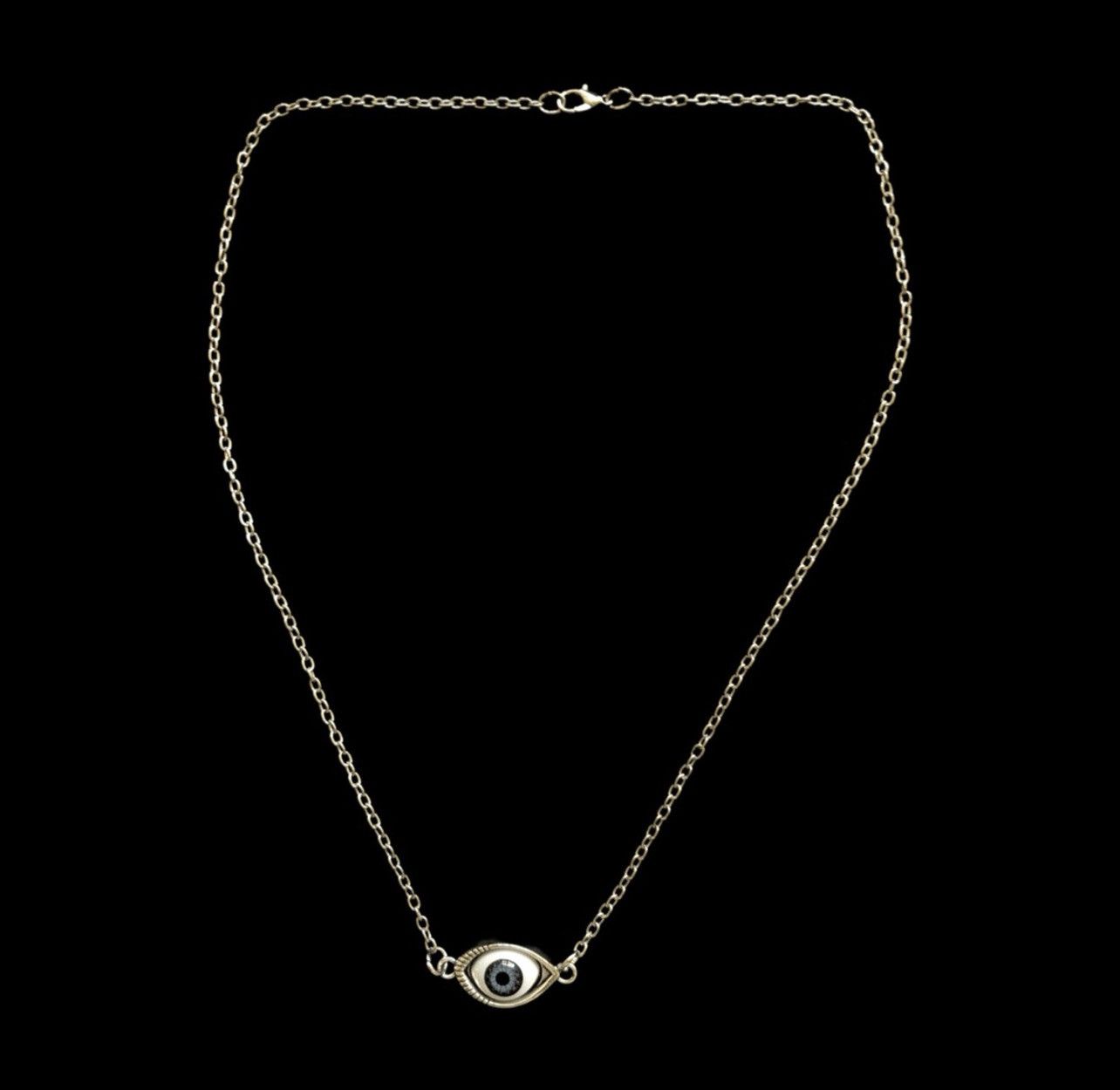 Jewelry Eye Ball Necklace Punk Grunge Chain Size ONE SIZE - 4 Thumbnail