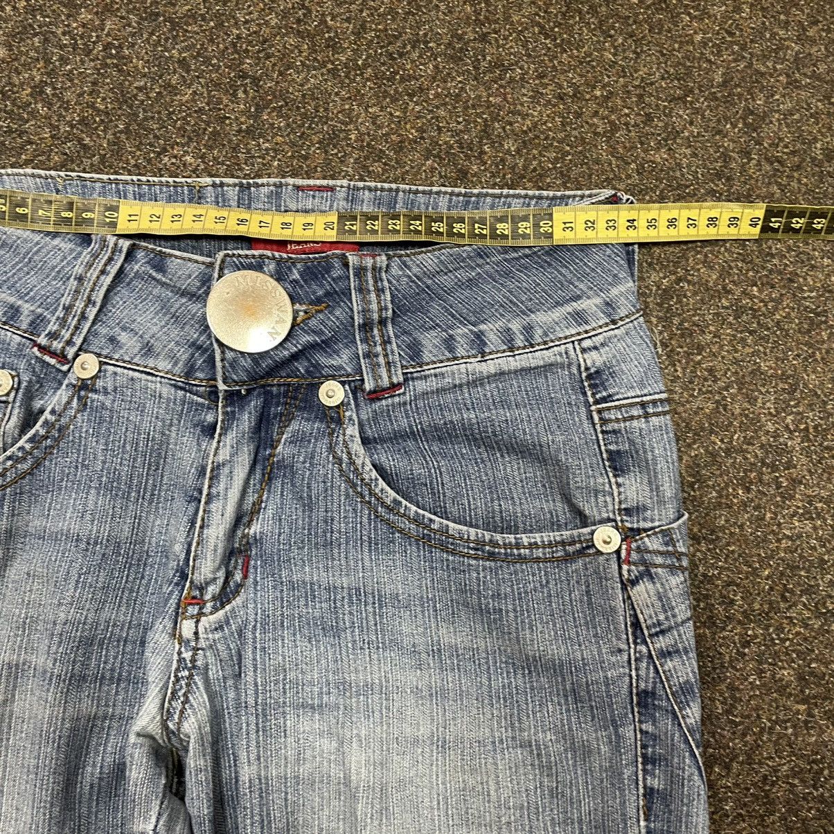 Vintage Vintage Y2K Flared Bootcut Jeans Light Wash Thrashed Indie Size 32" / US 10 / IT 46 - 6 Thumbnail