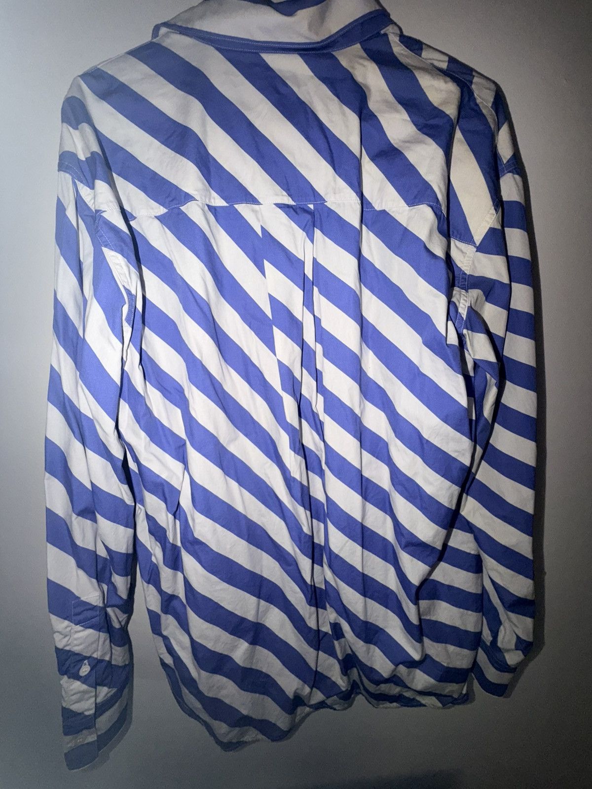 Marni Blue And White Stripped Marni Tee Size US XL / EU 56 / 4 - 2 Thumbnail