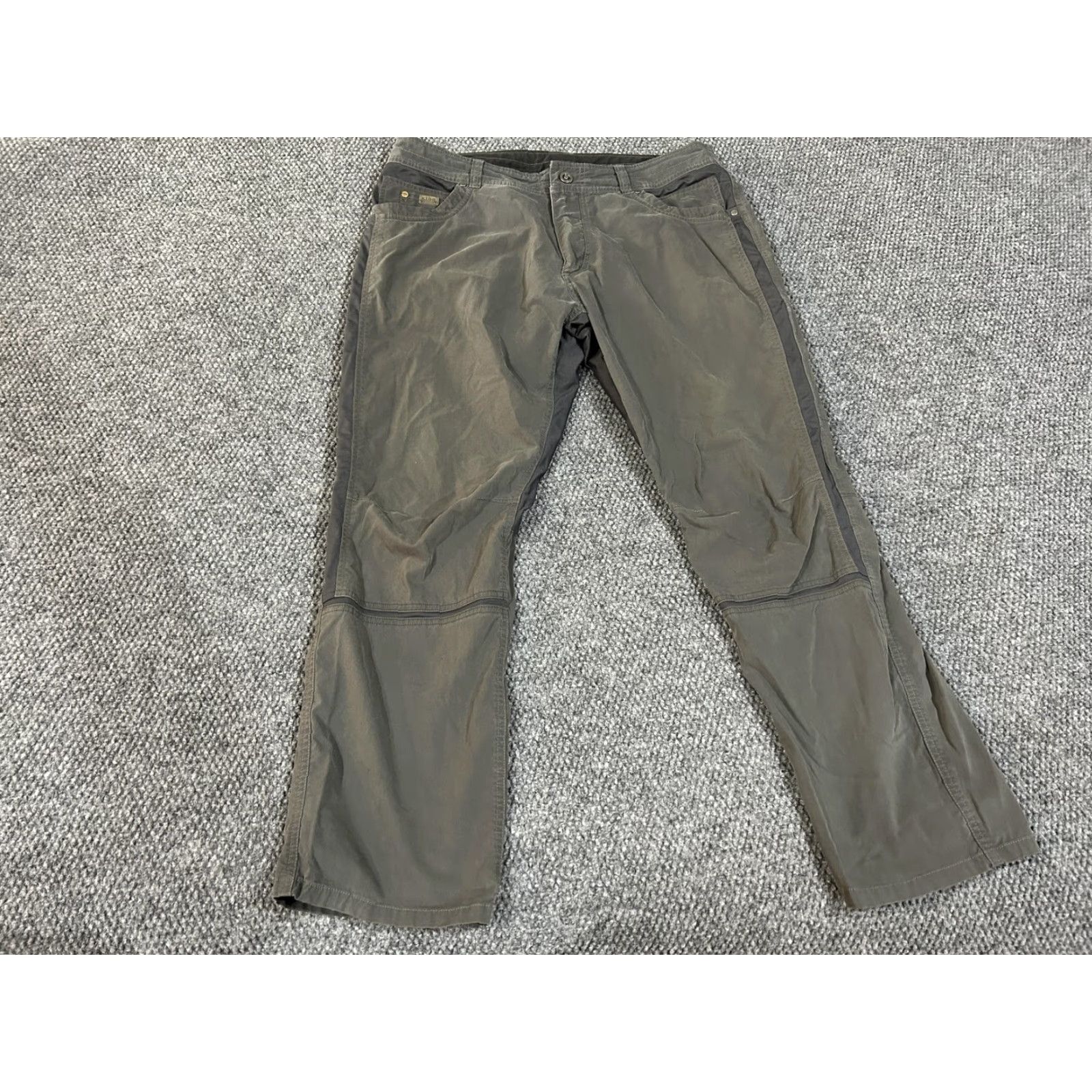 Vintage Kuhl Mens Cargo Pants 36x30 Gray Stretch Outdoor Hiking Travel Workwear Casual Five-Pocket Design Size US 36 / EU 52 - 2 Thumbnail