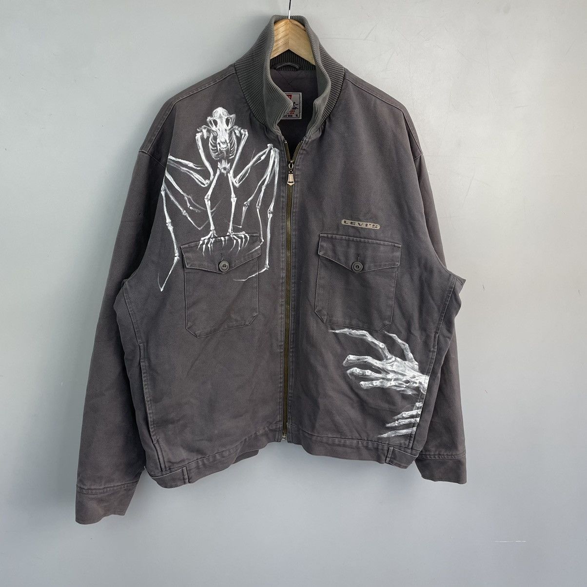 Levi's × Vintage Vintage Levi’s custom destroyed jacket bomber style y2k Size US XL / EU 56 / 4 - 5 Thumbnail