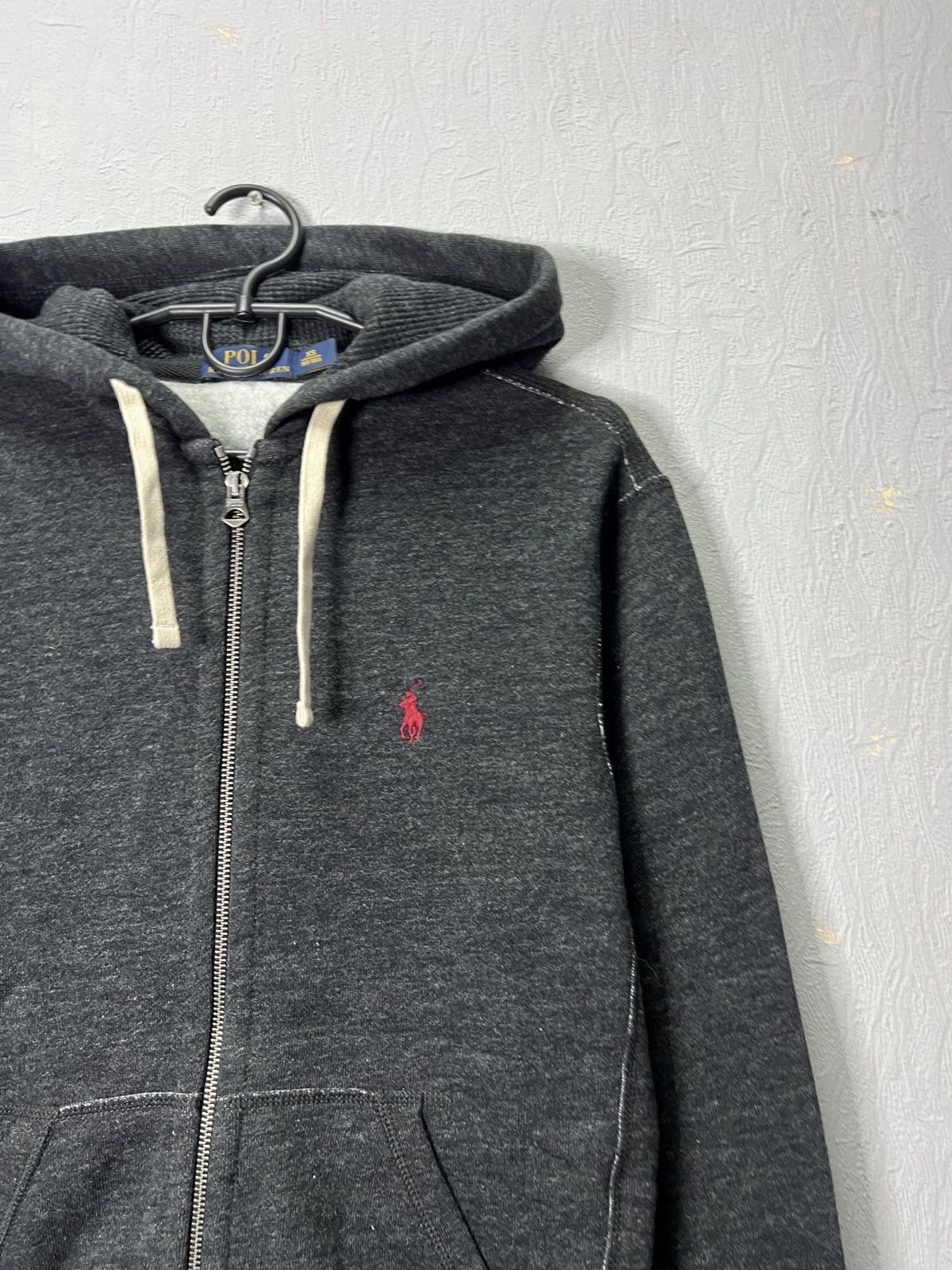 Polo Ralph Lauren Polo Ralph Lauren Grey Full-Zip Hoodie Red Pony Logo XS Size US XS / EU 42 / 0 - 3 Thumbnail