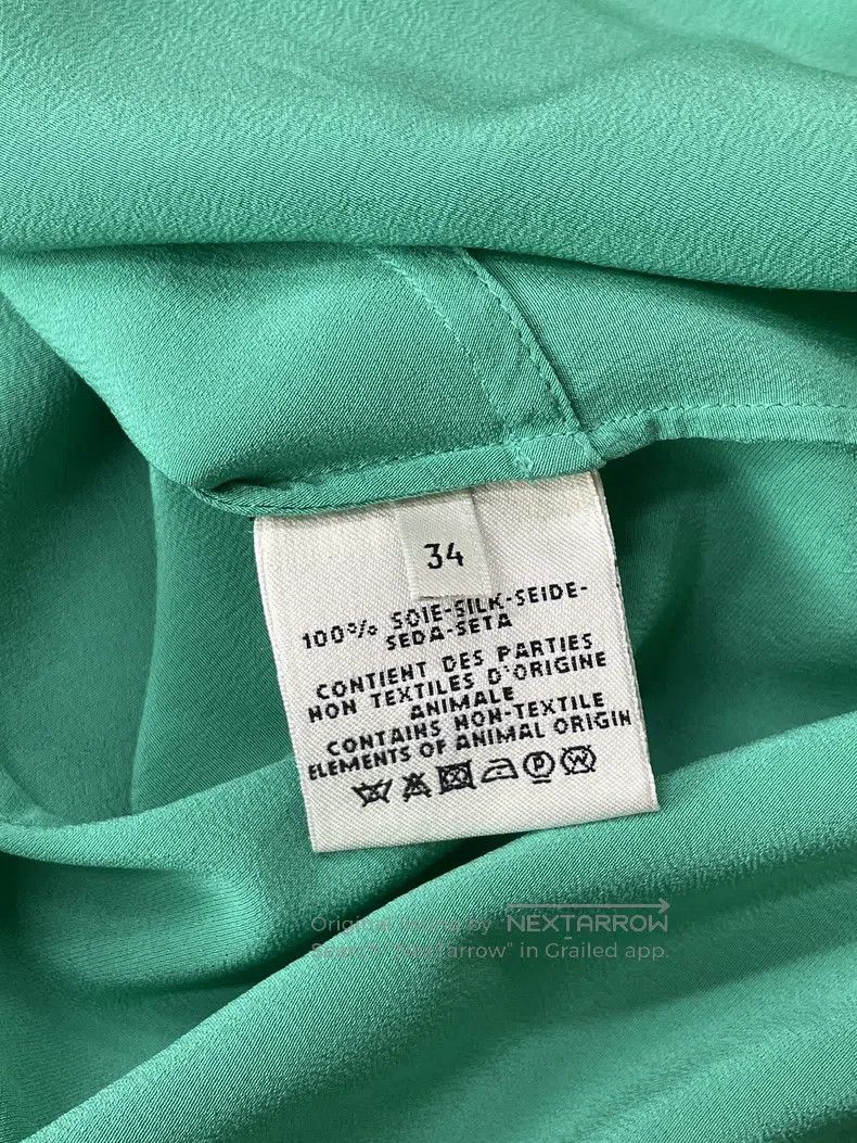 Hermes Hermes Green tie-dyed silk blouse Size XXS / US 00 / IT 34 - 5 Thumbnail