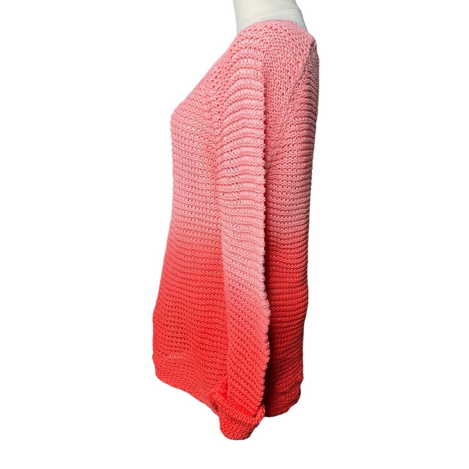 Hollister HOLLISTER Pink Coral Ombre V-Neck Beach Sweater Cover Up M Size M / US 6-8 / IT 42-44 - 4 Thumbnail