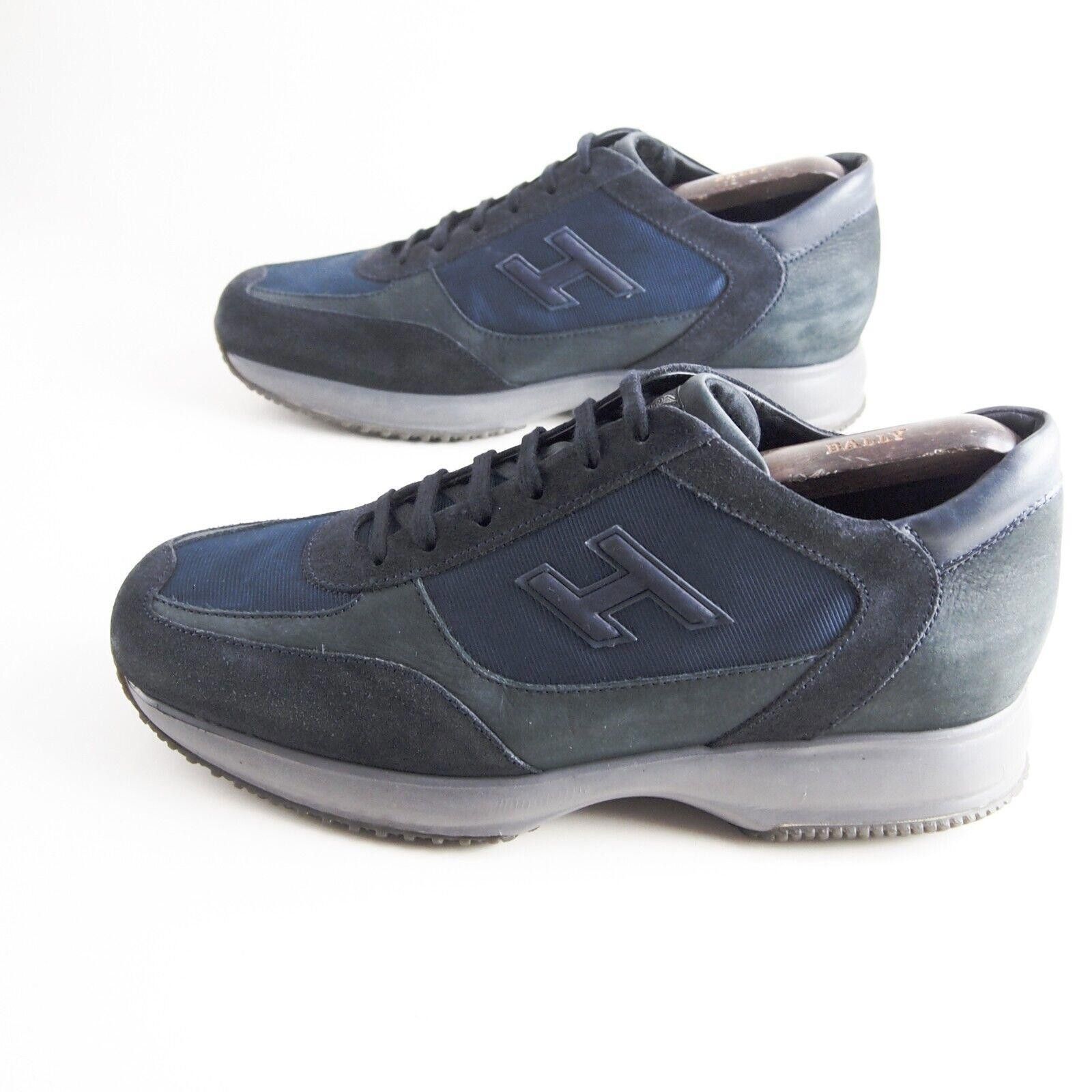 Hogan Hogan Sneakers Black Blue Leather Suede Mens US 12 EU 45 Size US 12 / EU 45 - 2 Thumbnail